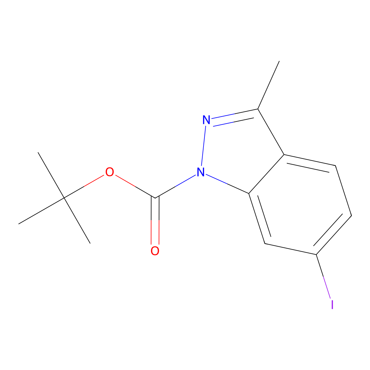 tert-butyl 6-iodo-3-methyl-1H-indazole-1-carboxylate molecular structure, CAS 2680858-48-2