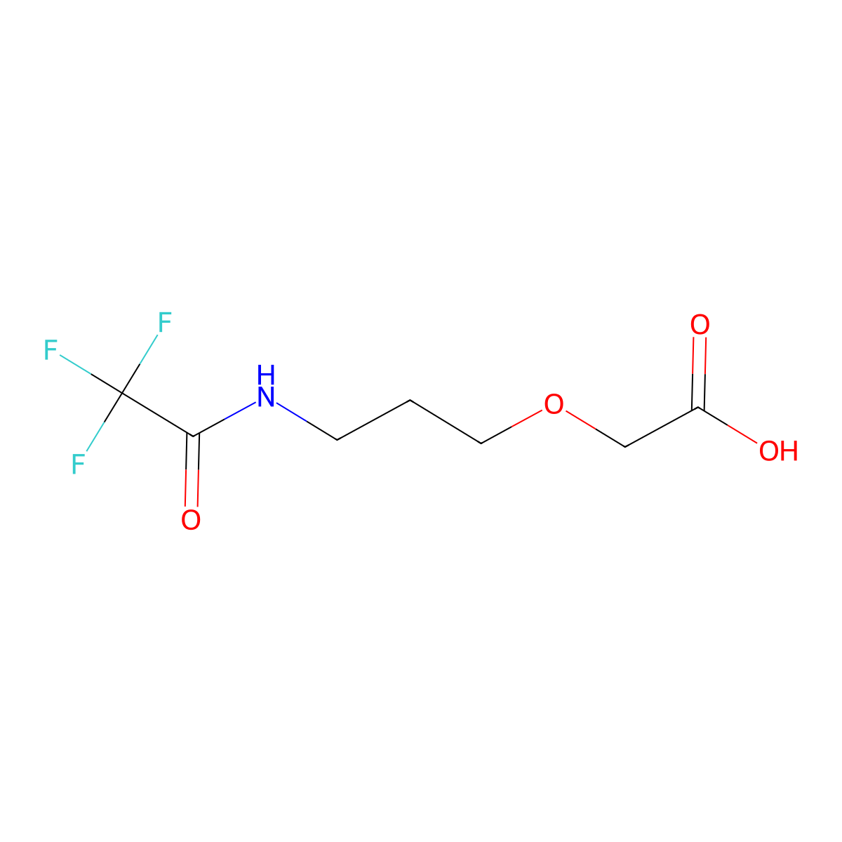 2-[3-(2,2,2-Trifluoroacetamido)propoxy]acetic acid molecular structure, CAS 2680858-58-4
