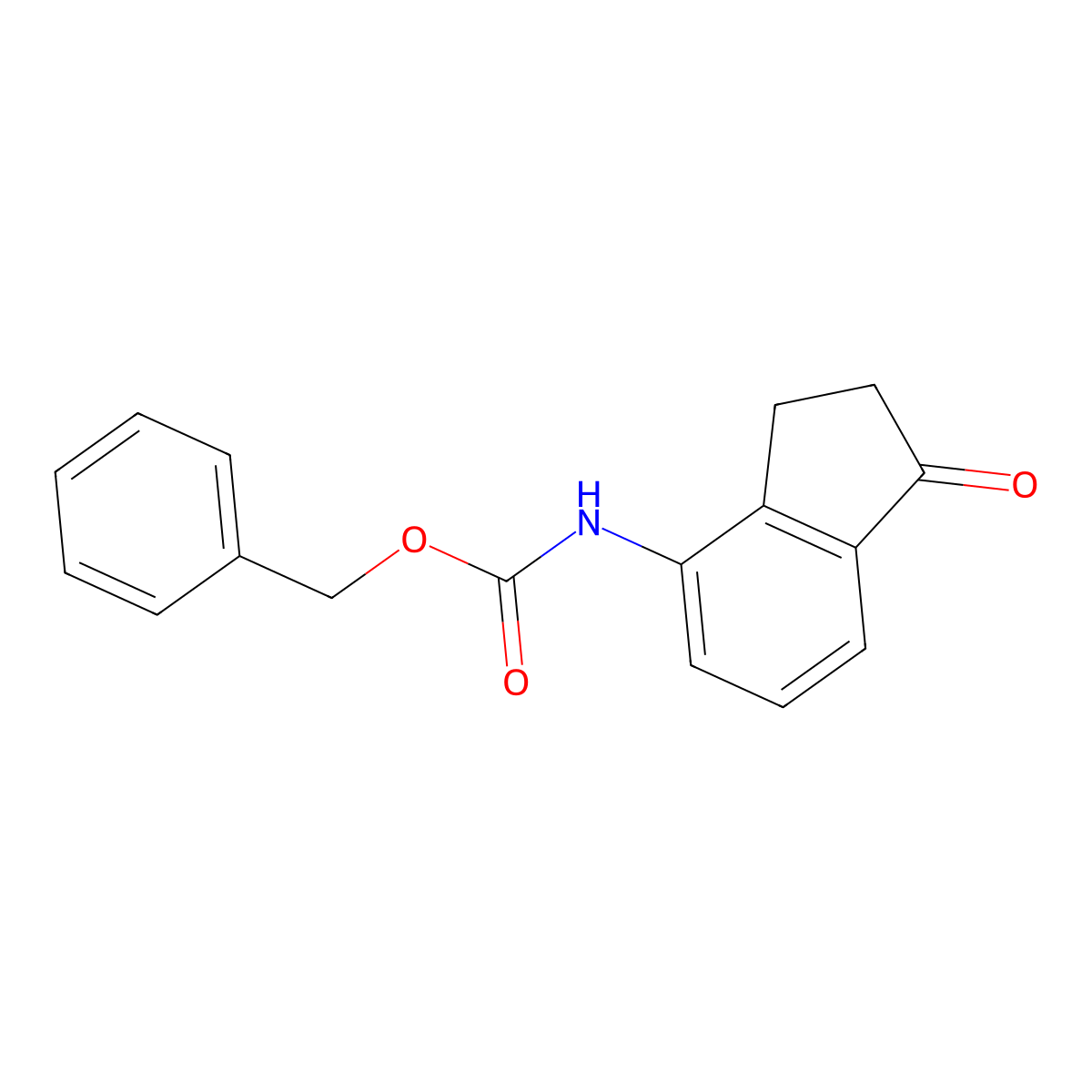 benzyl N-(1-oxo-2,3-dihydro-1H-inden-4-yl)carbamate molecular structure, CAS 2680858-77-7