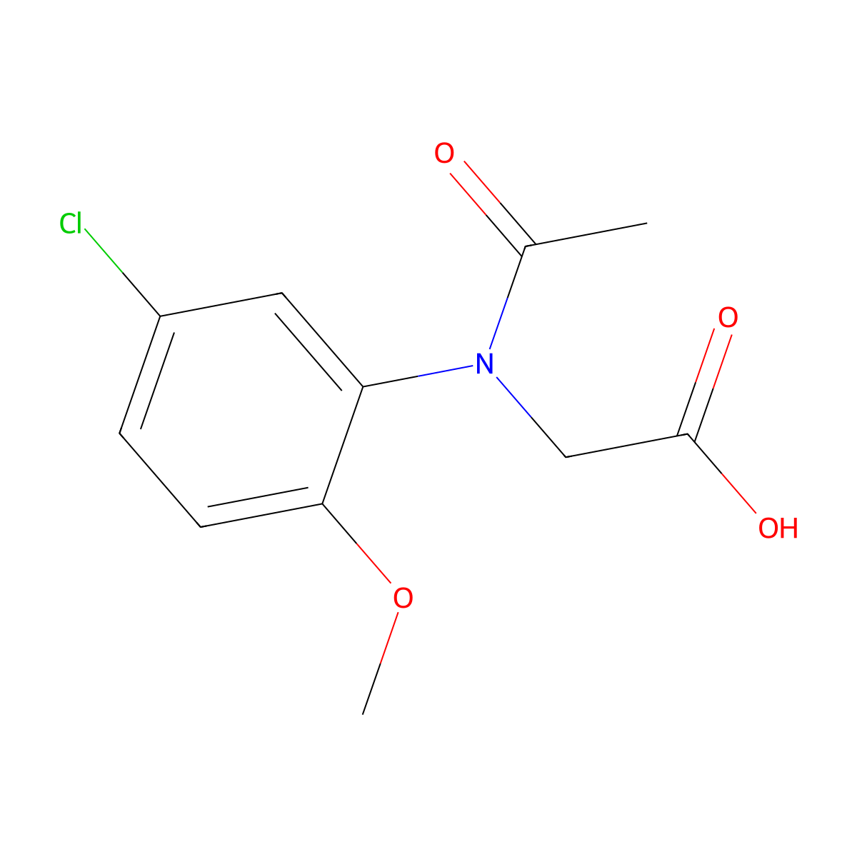 2-[N-(5-chloro-2-methoxyphenyl)acetamido]acetic acid molecular structure, CAS 2680858-86-8