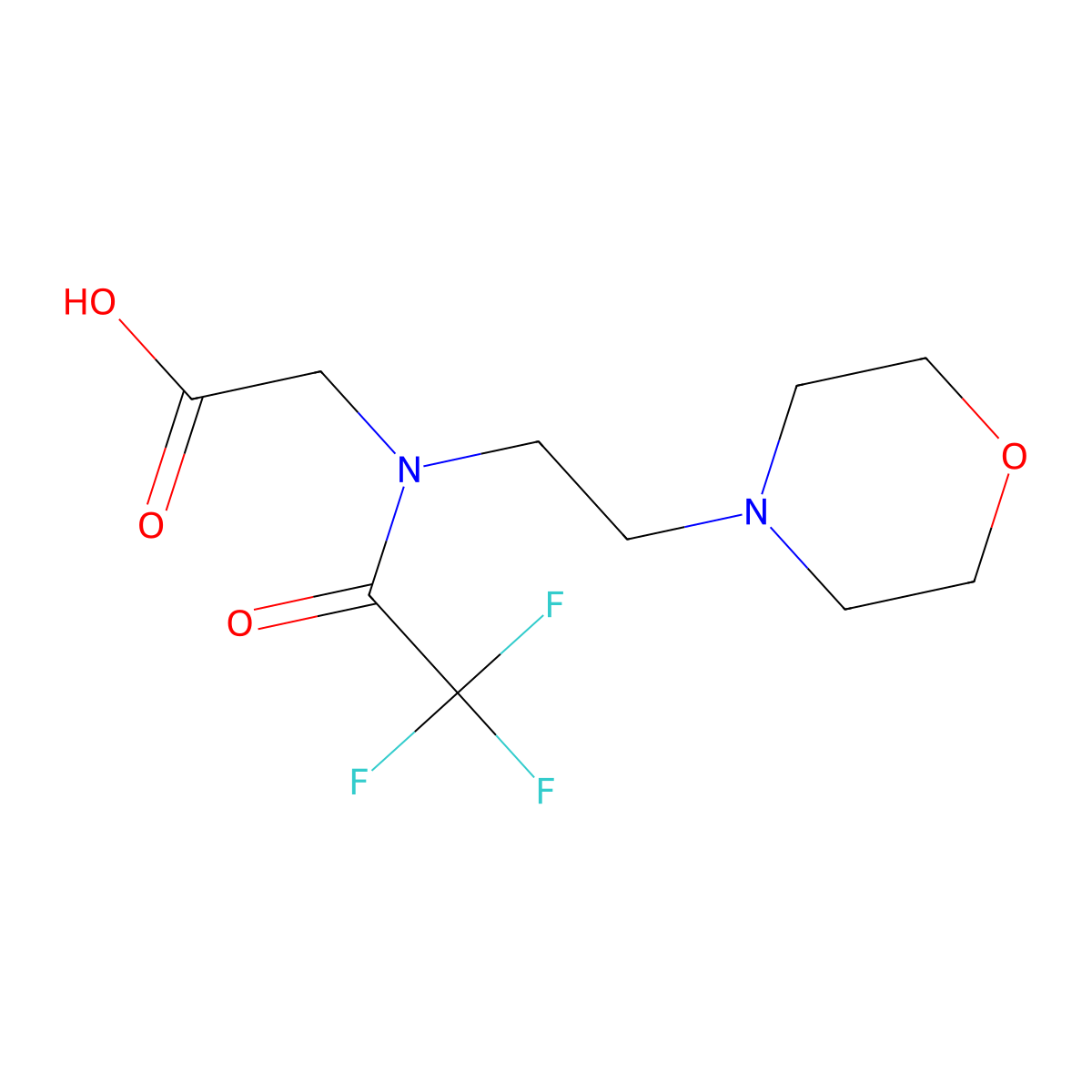 2-{2,2,2-trifluoro-N-[2-(morpholin-4-yl)ethyl]acetamido}acetic acid molecular structure, CAS 2680858-87-9