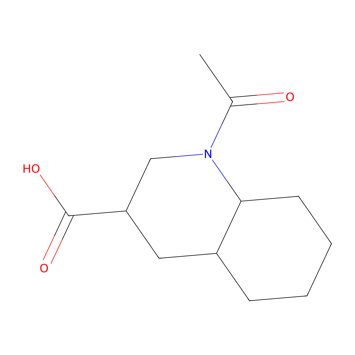 1-Acetyl-decahydroquinoline-3-carboxylic acid molecular structure, CAS 2680859-03-2