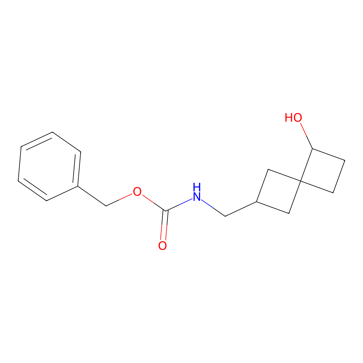 benzyl N-({5-hydroxyspiro[3.3]heptan-2-yl}methyl)carbamate molecular structure, CAS 2680859-12-3