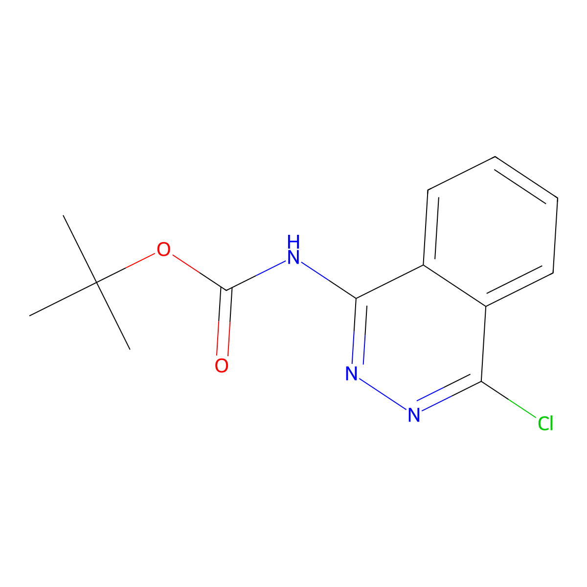 tert-butyl N-(4-chlorophthalazin-1-yl)carbamate molecular structure, CAS 2680859-16-7