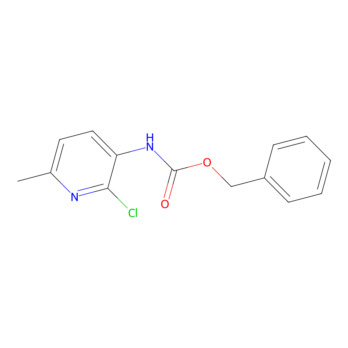 benzyl N-(2-chloro-6-methylpyridin-3-yl)carbamate molecular structure, CAS 2680859-18-9