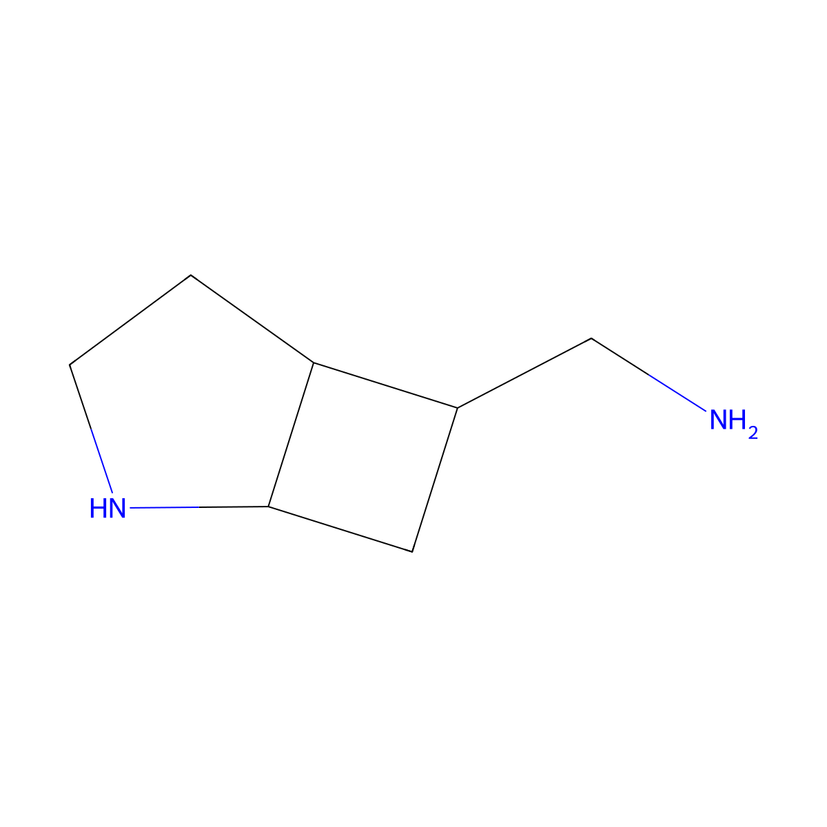 1-{2-Azabicyclo[3.2.0]heptan-6-yl}methanamine molecular structure, CAS 2680859-34-9
