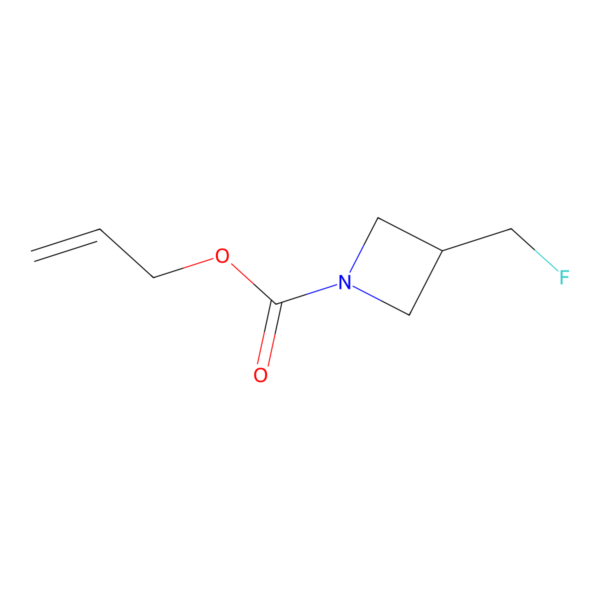 Prop-2-en-1-yl 3-(fluoromethyl)azetidine-1-carboxylate molecular structure, CAS 2680859-35-0