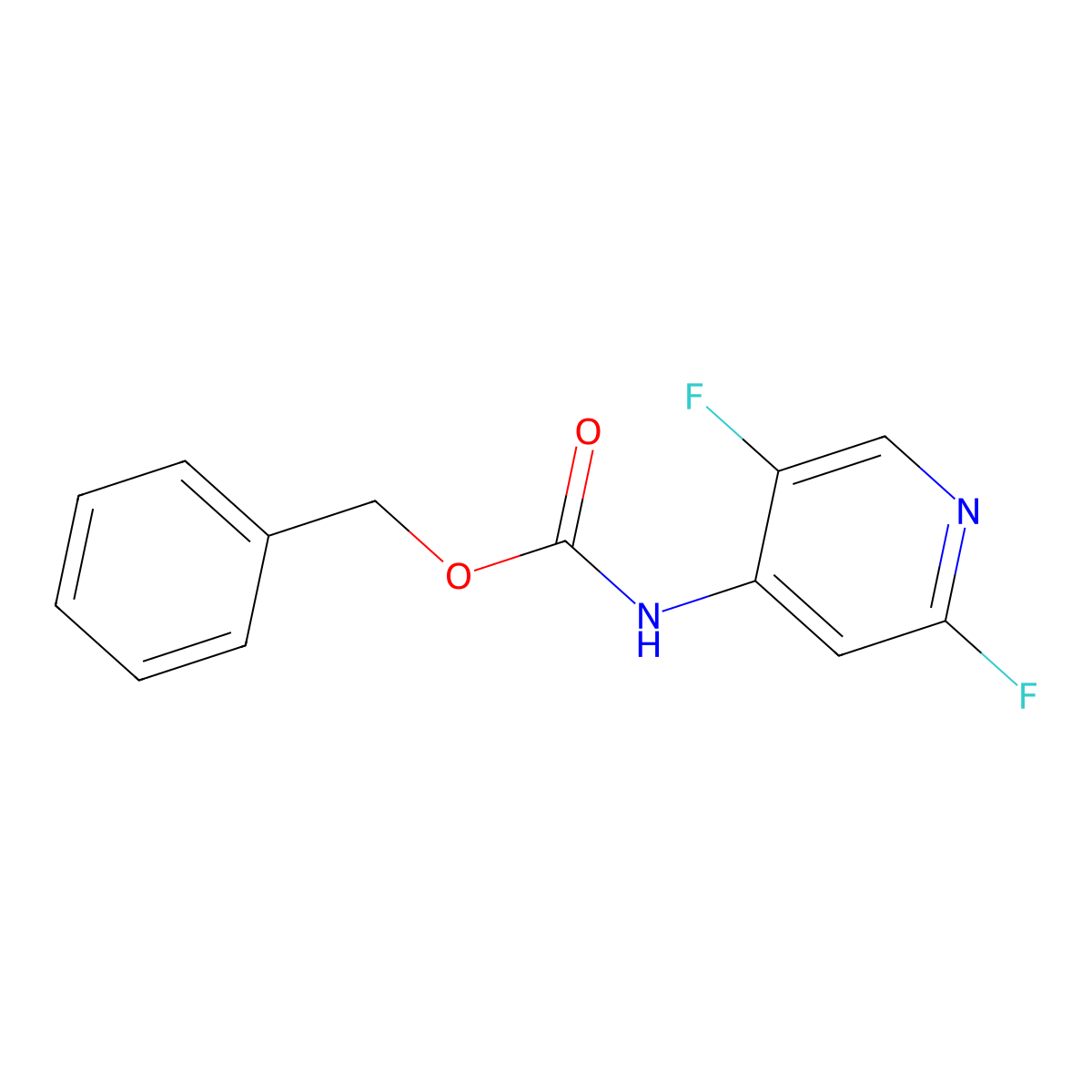 benzyl N-(2,5-difluoropyridin-4-yl)carbamate molecular structure, CAS 2680859-39-4