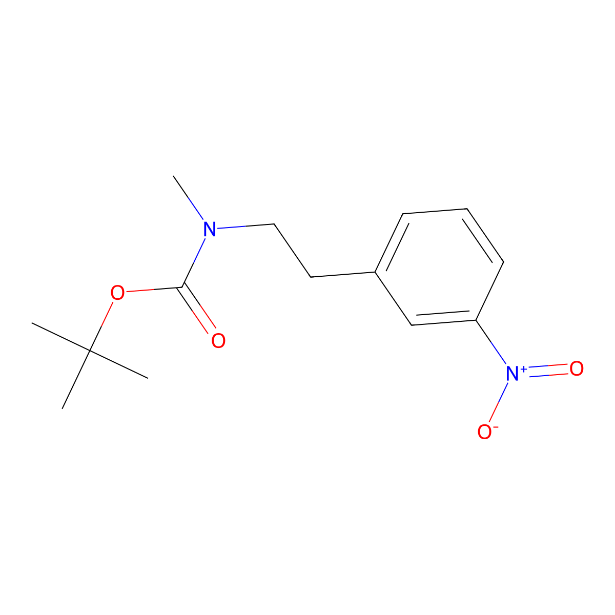 tert-butyl N-methyl-N-[2-(3-nitrophenyl)ethyl]carbamate molecular structure, CAS 2680859-46-3