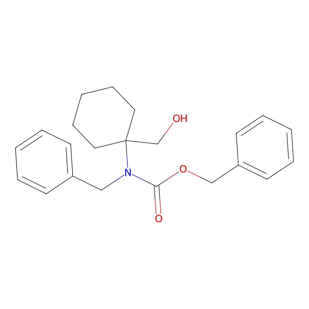 benzyl N-benzyl-N-[1-(hydroxymethyl)cyclohexyl]carbamate molecular structure, CAS 2680859-50-9