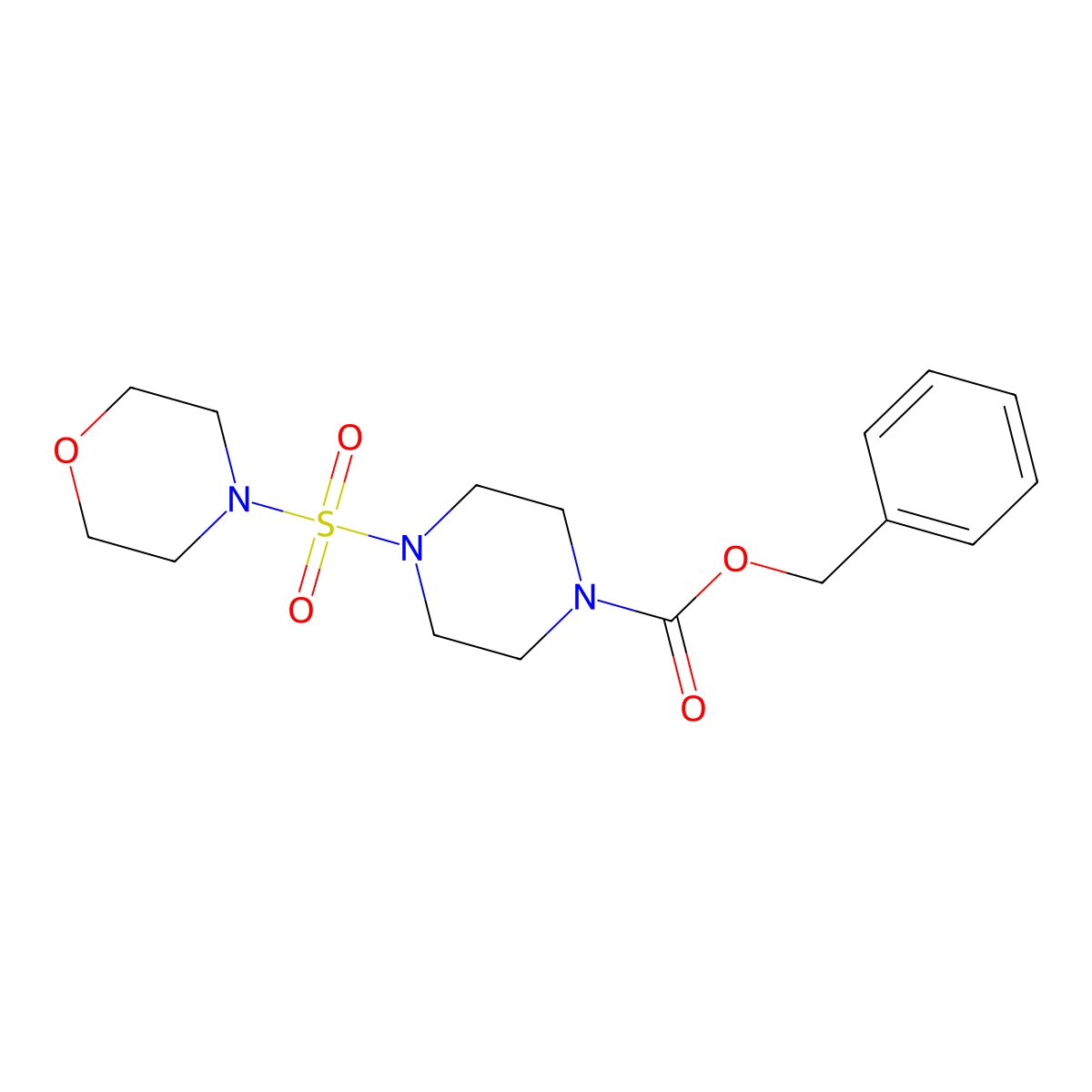 Benzyl 4-(morpholine-4-sulfonyl)piperazine-1-carboxylate molecular structure, CAS 2680859-65-6