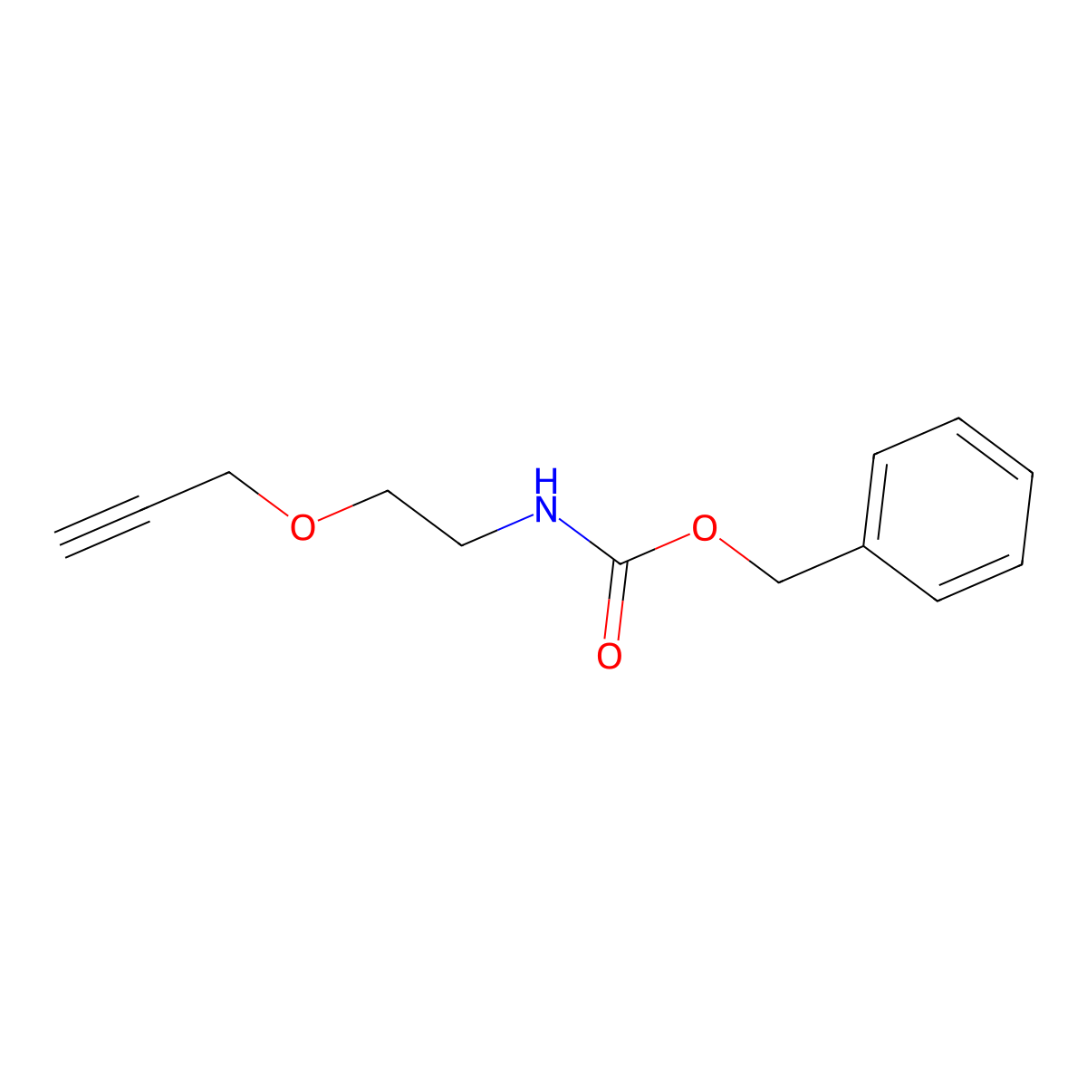 benzyl N-[2-(prop-2-yn-1-yloxy)ethyl]carbamate molecular structure, CAS 2680859-66-7