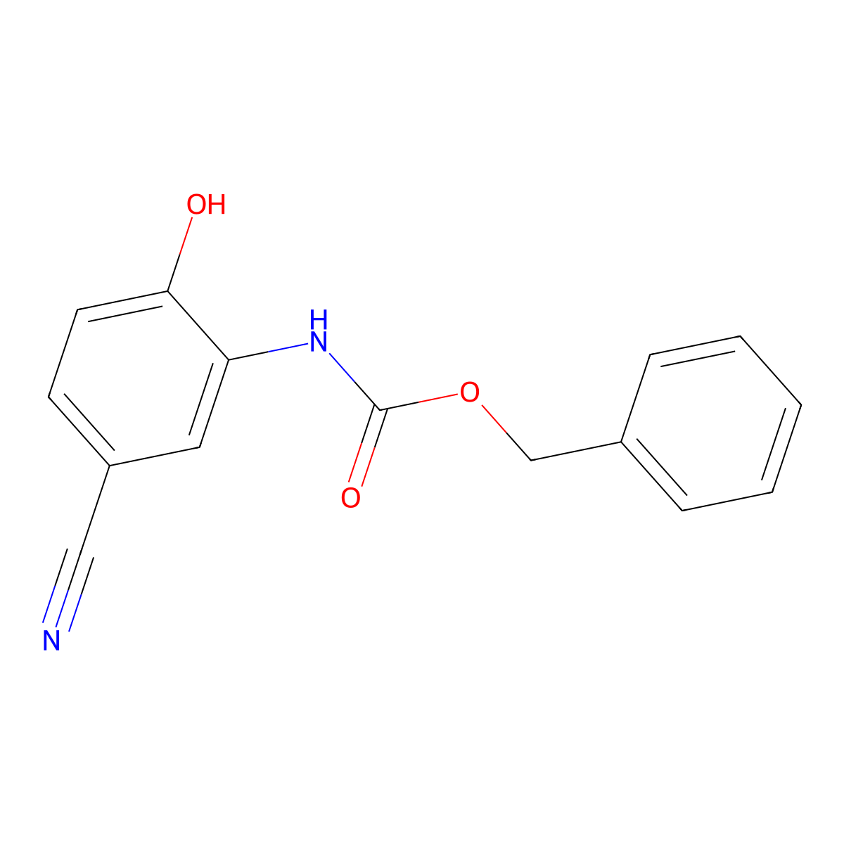 benzyl N-(5-cyano-2-hydroxyphenyl)carbamate molecular structure, CAS 2680859-84-9