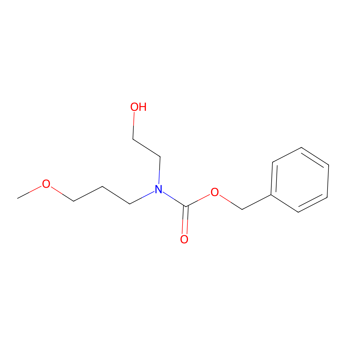 benzyl N-(2-hydroxyethyl)-N-(3-methoxypropyl)carbamate molecular structure, CAS 2680859-87-2