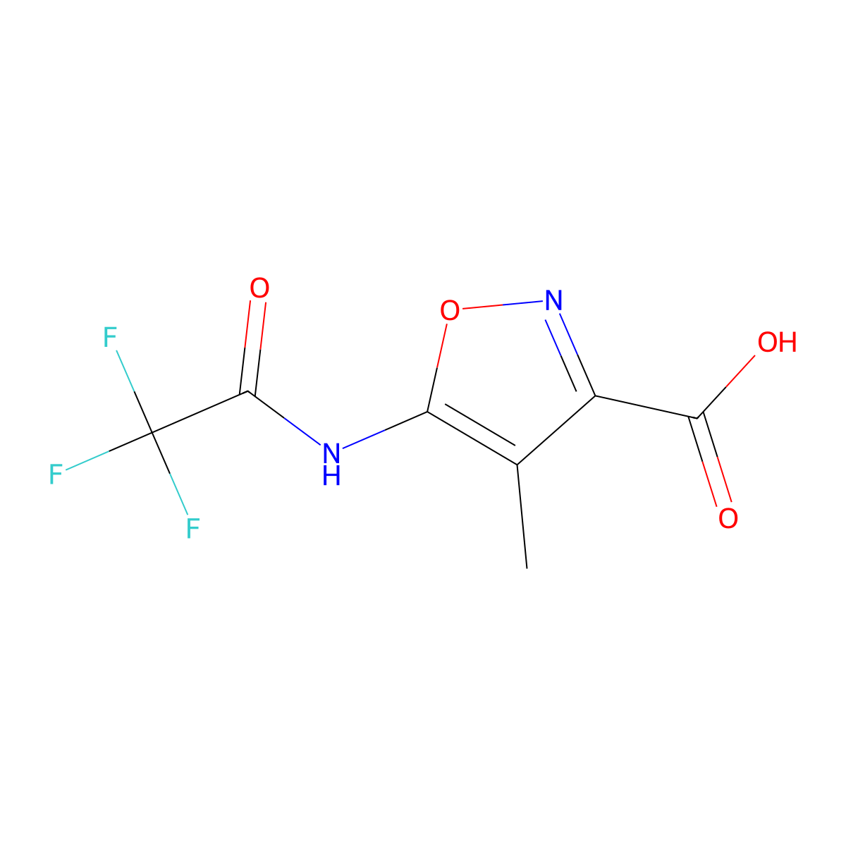 4-Methyl-5-(2,2,2-trifluoroacetamido)-1,2-oxazole-3-carboxylic acid molecular structure, CAS 2680860-05-1