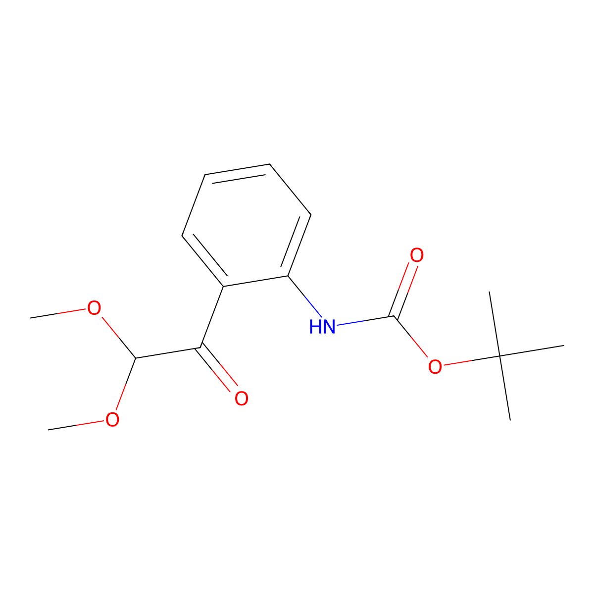 tert-butyl N-[2-(2,2-dimethoxyacetyl)phenyl]carbamate molecular structure, CAS 2680860-15-3