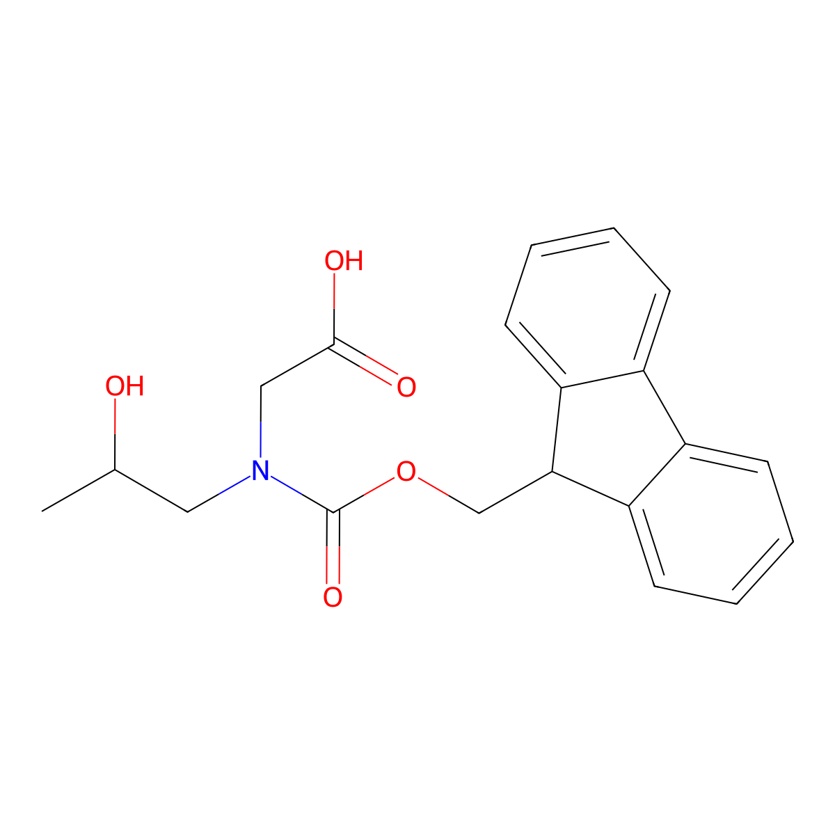 2-({[(9H-fluoren-9-yl)methoxy]carbonyl}(2-hydroxypropyl)amino)acetic acid molecular structure, CAS 2680860-31-3