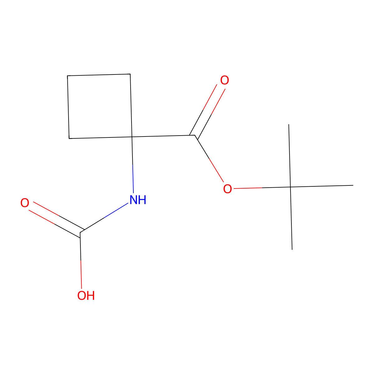 {1-[(Tert-butoxy)carbonyl]cyclobutyl}carbamic acid molecular structure, CAS 2680860-34-6