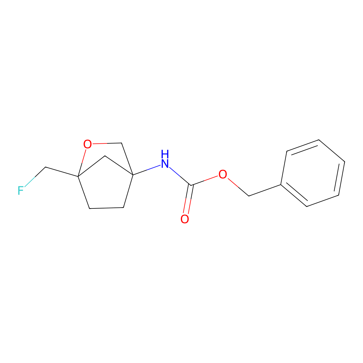 benzyl N-[1-(fluoromethyl)-2-oxabicyclo[2.2.1]heptan-4-yl]carbamate molecular structure, CAS 2680860-58-4