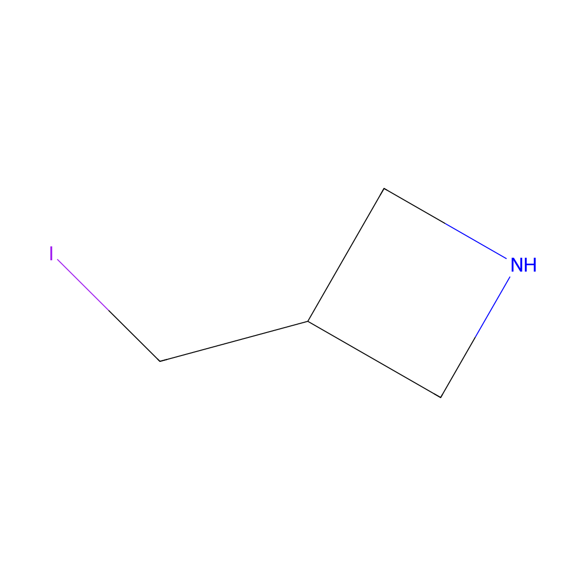 3-(Iodomethyl)azetidine molecular structure, CAS 2680860-62-0