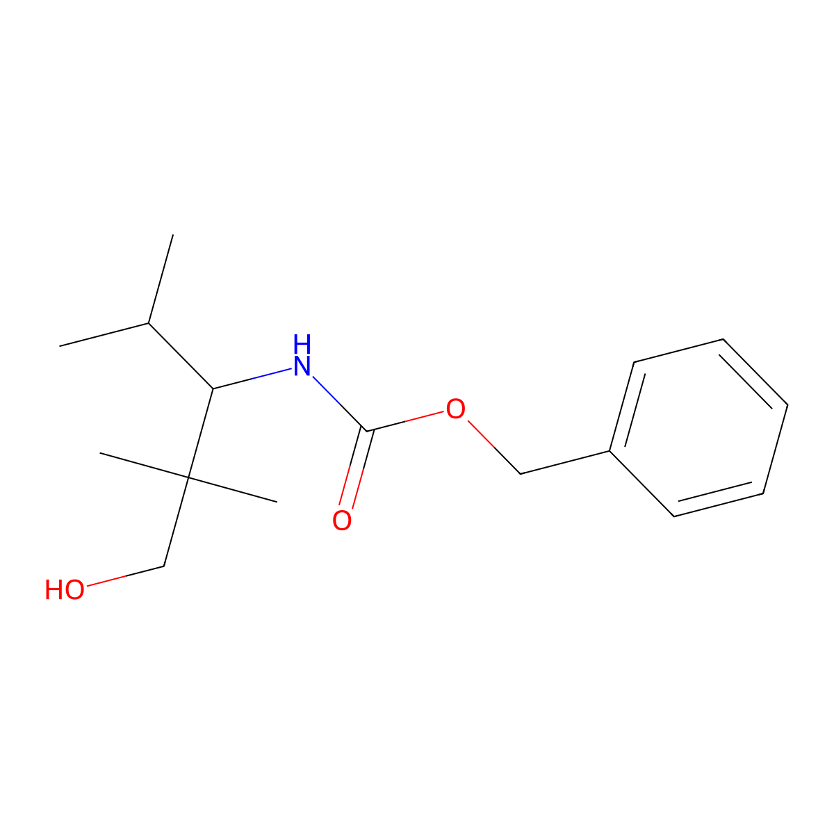 benzyl N-(1-hydroxy-2,2,4-trimethylpentan-3-yl)carbamate molecular structure, CAS 2680860-63-1