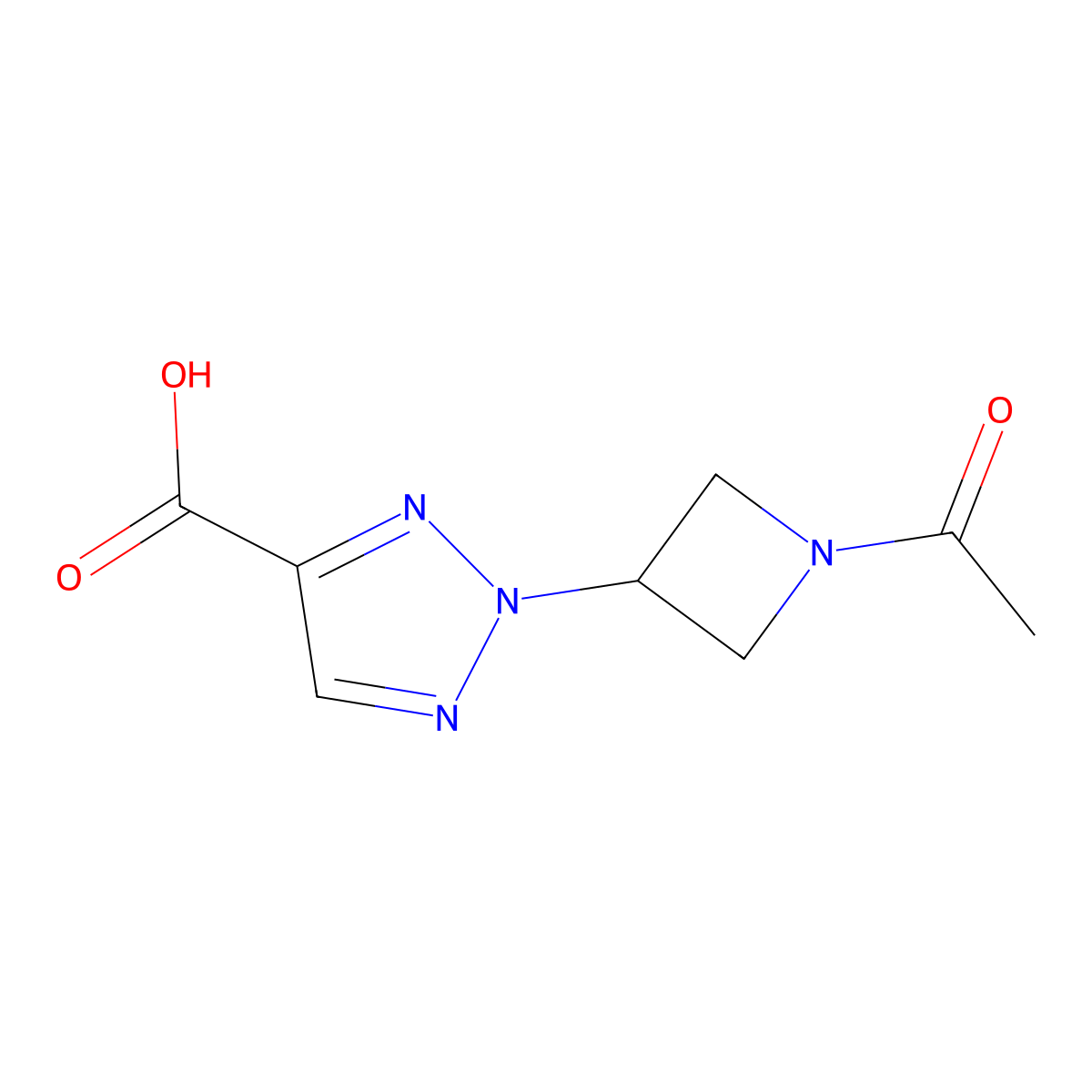 2-(1-acetylazetidin-3-yl)-2H-1,2,3-triazole-4-carboxylic acid molecular structure, CAS 2680860-69-7