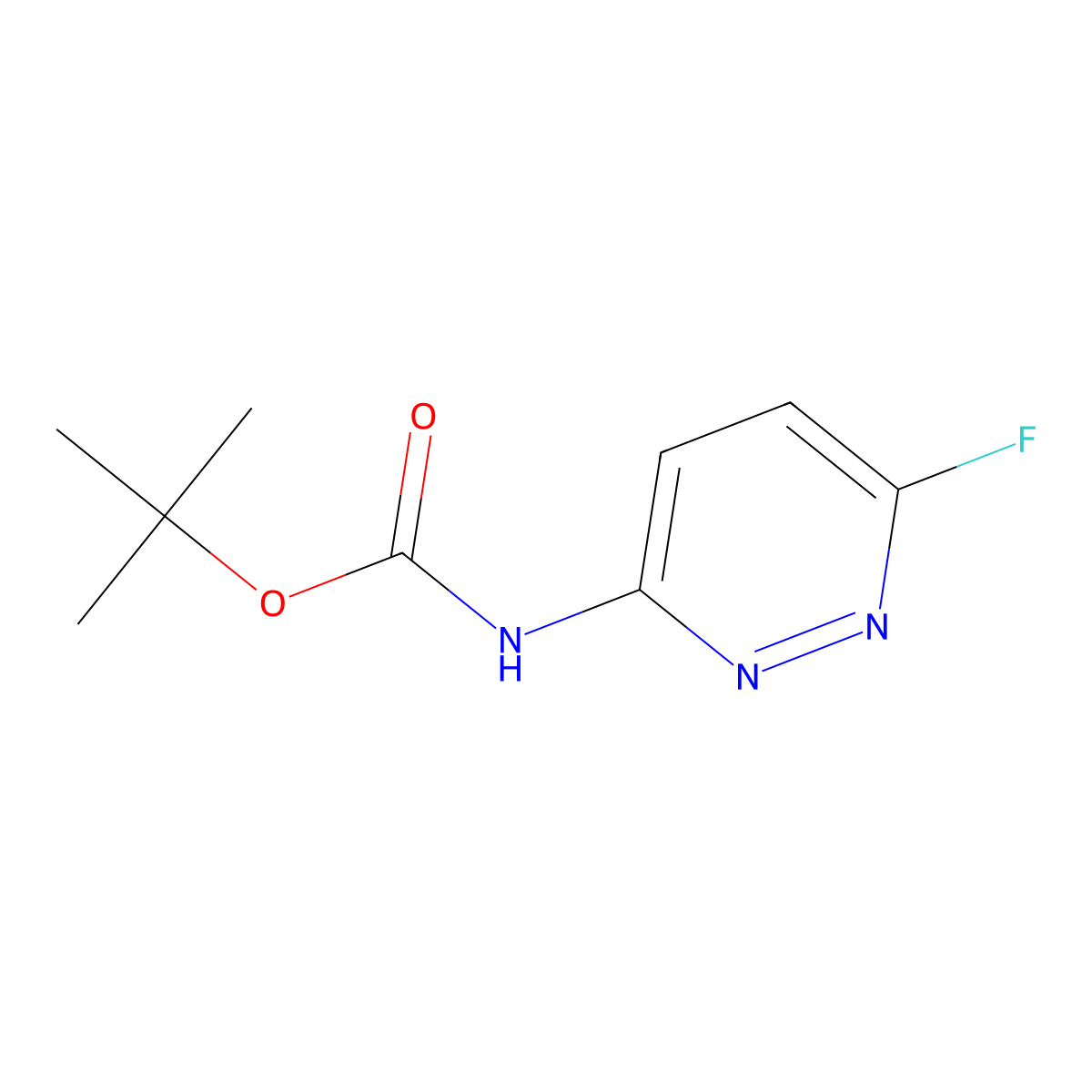 tert-butyl N-(6-fluoropyridazin-3-yl)carbamate molecular structure, CAS 2680860-73-3