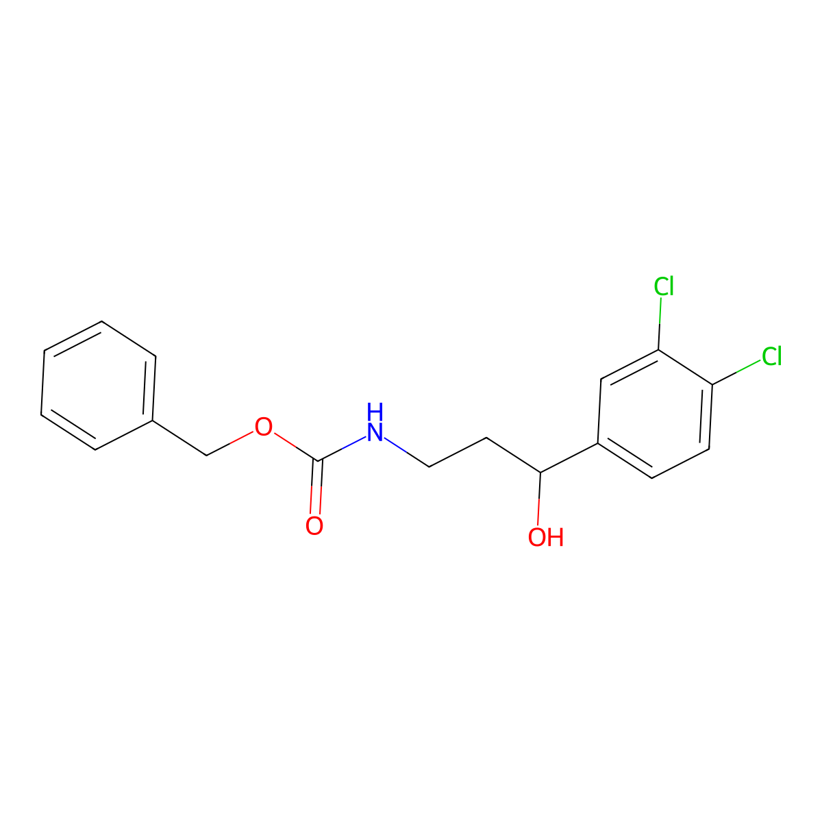 benzyl N-[3-(3,4-dichlorophenyl)-3-hydroxypropyl]carbamate molecular structure, CAS 2680860-78-8