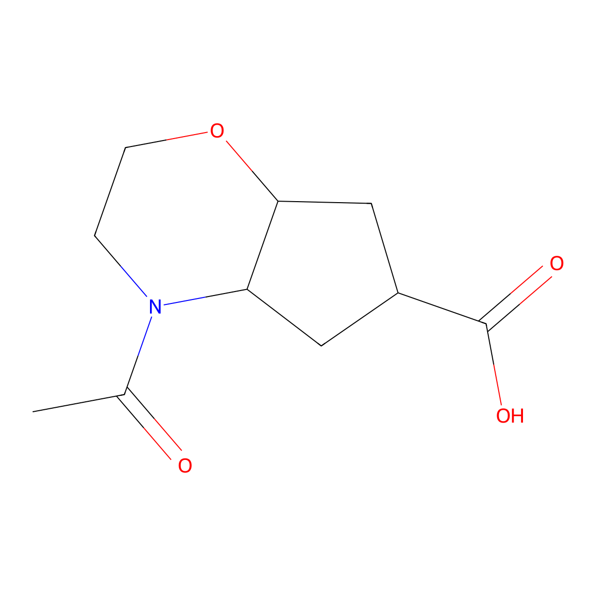 4-Acetyl-octahydrocyclopenta[b][1,4]oxazine-6-carboxylic acid molecular structure, CAS 2680860-82-4