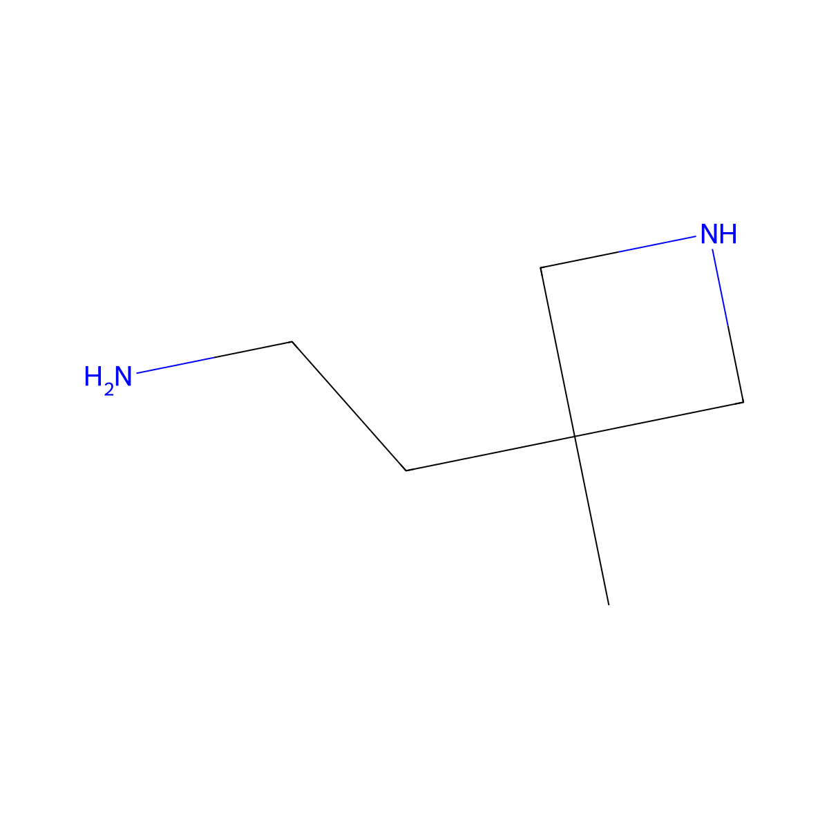 2-(3-Methylazetidin-3-yl)ethan-1-amine molecular structure, CAS 2680860-92-6