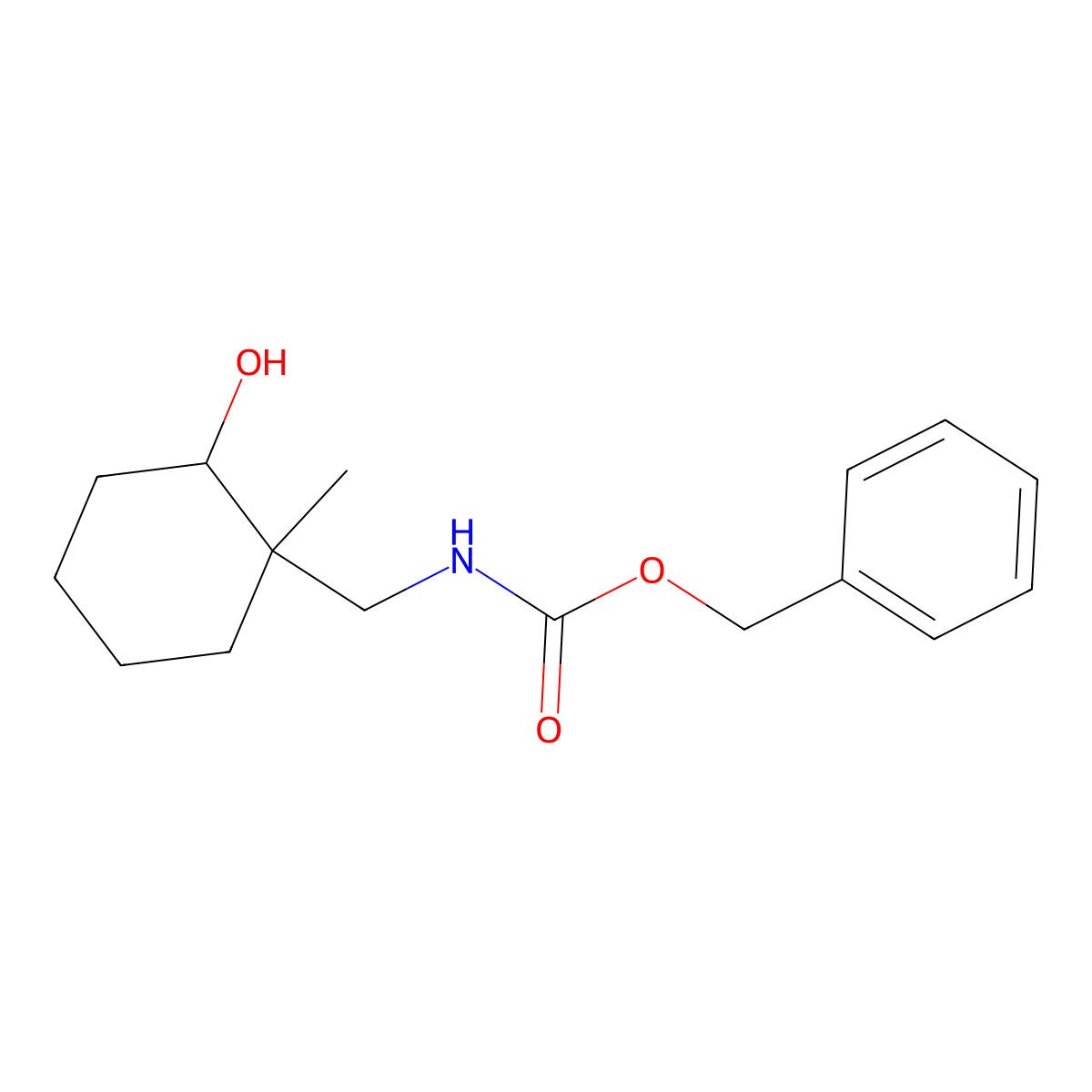 benzyl N-[(2-hydroxy-1-methylcyclohexyl)methyl]carbamate molecular structure, CAS 2680861-08-7
