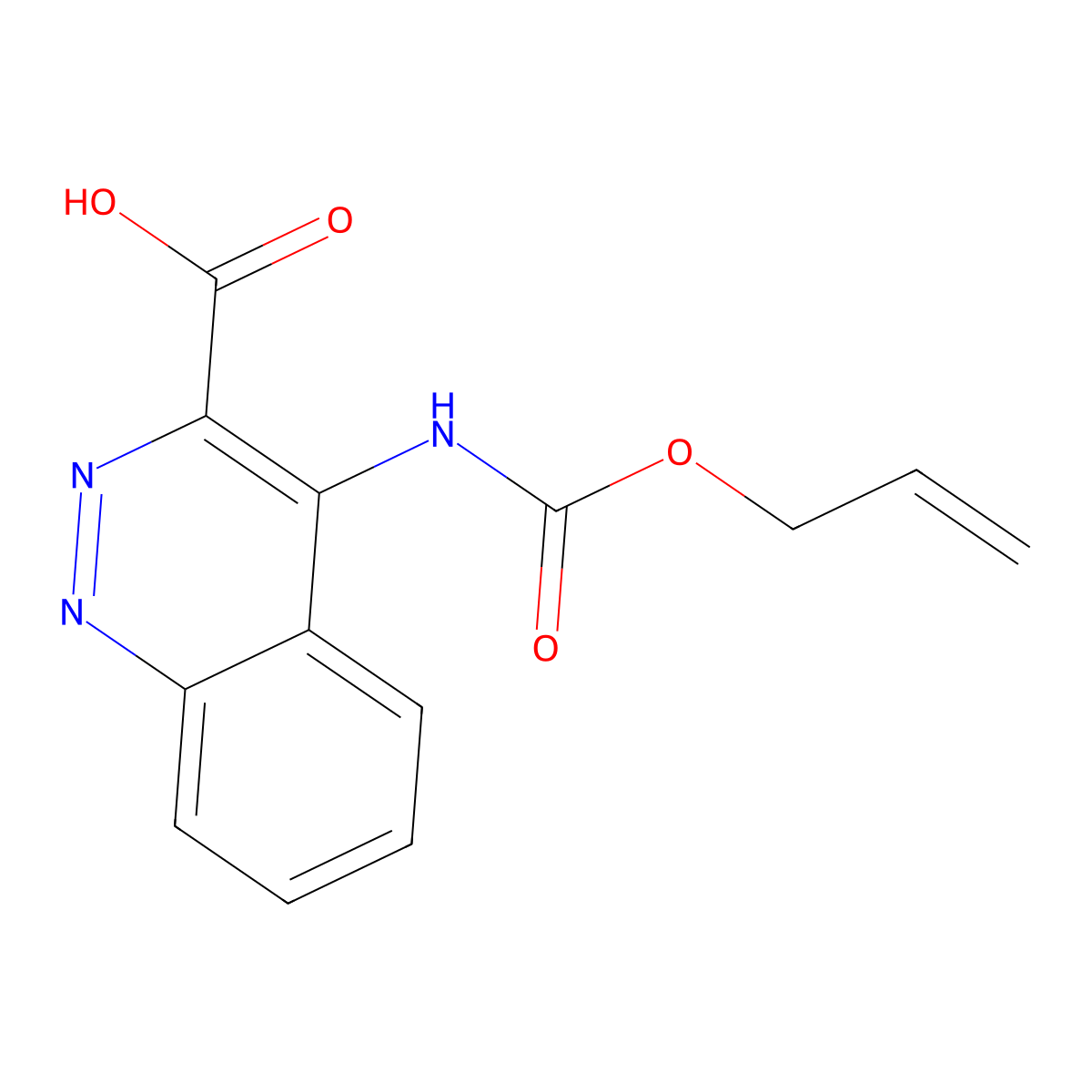 4-{[(Prop-2-en-1-yloxy)carbonyl]amino}cinnoline-3-carboxylic acid molecular structure, CAS 2680861-19-0