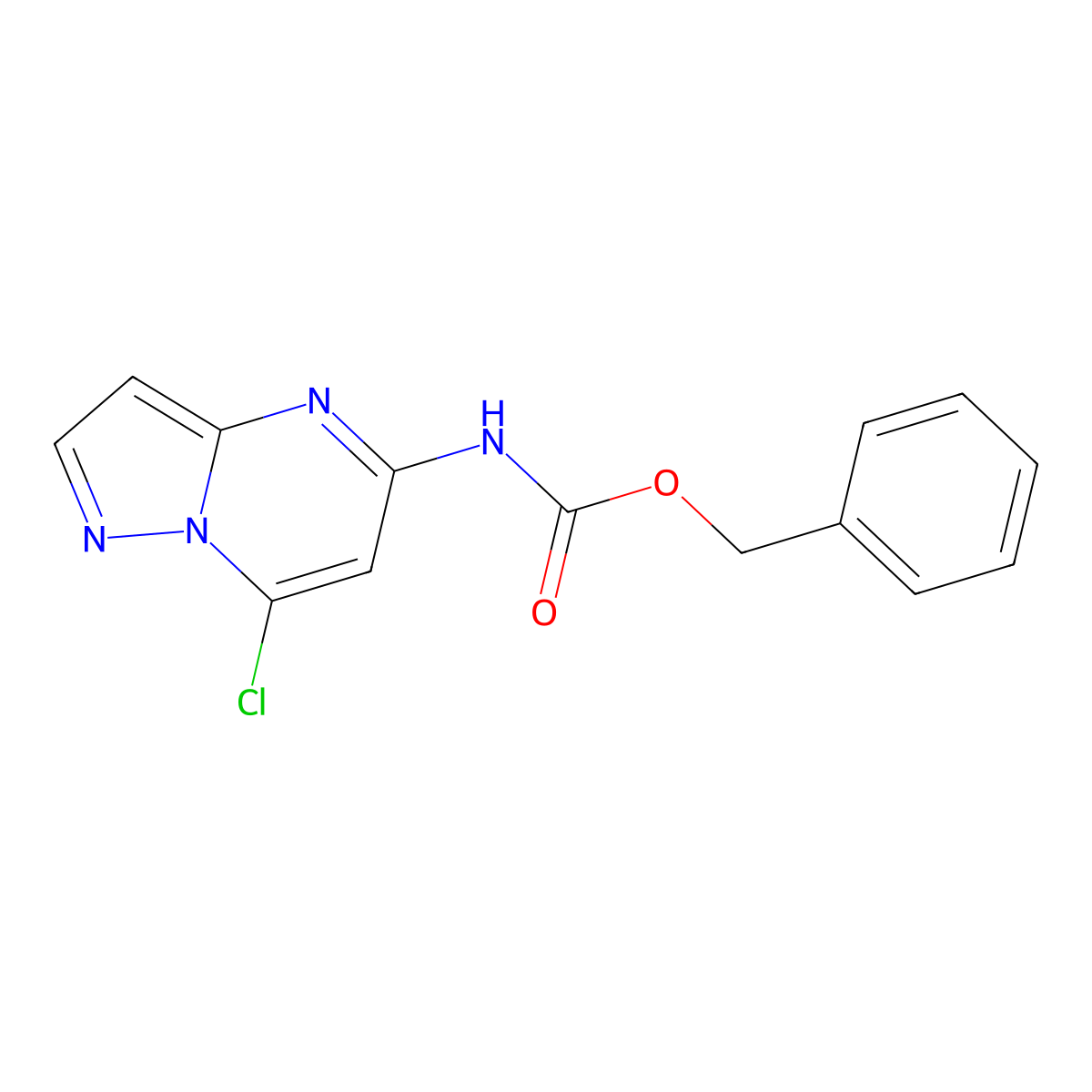 benzyl N-{7-chloropyrazolo[1,5-a]pyrimidin-5-yl}carbamate molecular structure, CAS 2680861-25-8