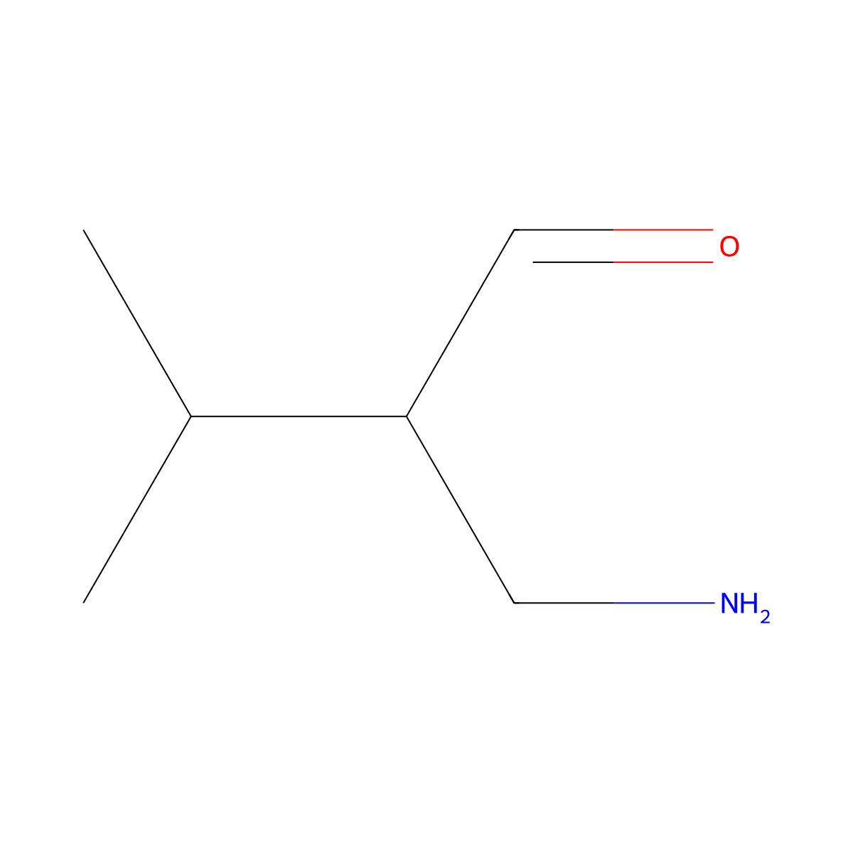 2-(Aminomethyl)-3-methylbutanal molecular structure, CAS 2680861-26-9