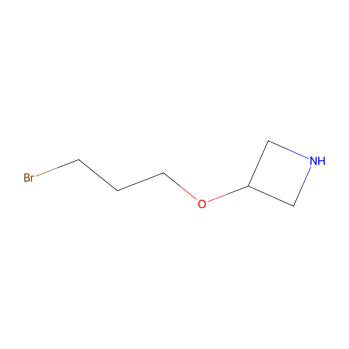 3-(3-Bromopropoxy)azetidine molecular structure, CAS 2680861-29-2