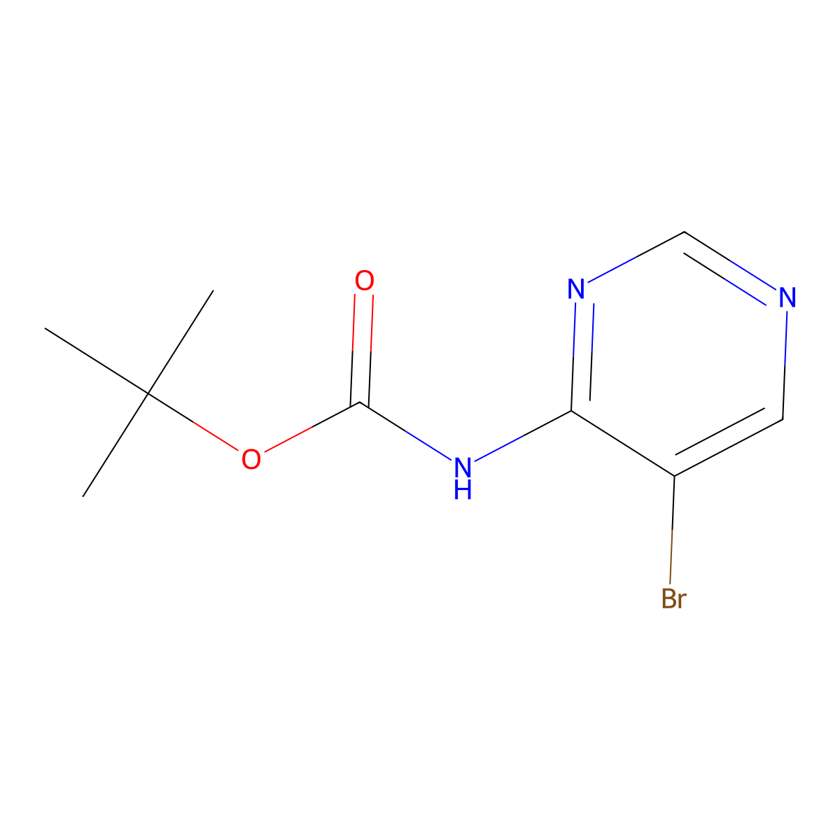 tert-butyl N-(5-bromopyrimidin-4-yl)carbamate molecular structure, CAS 2680861-40-7