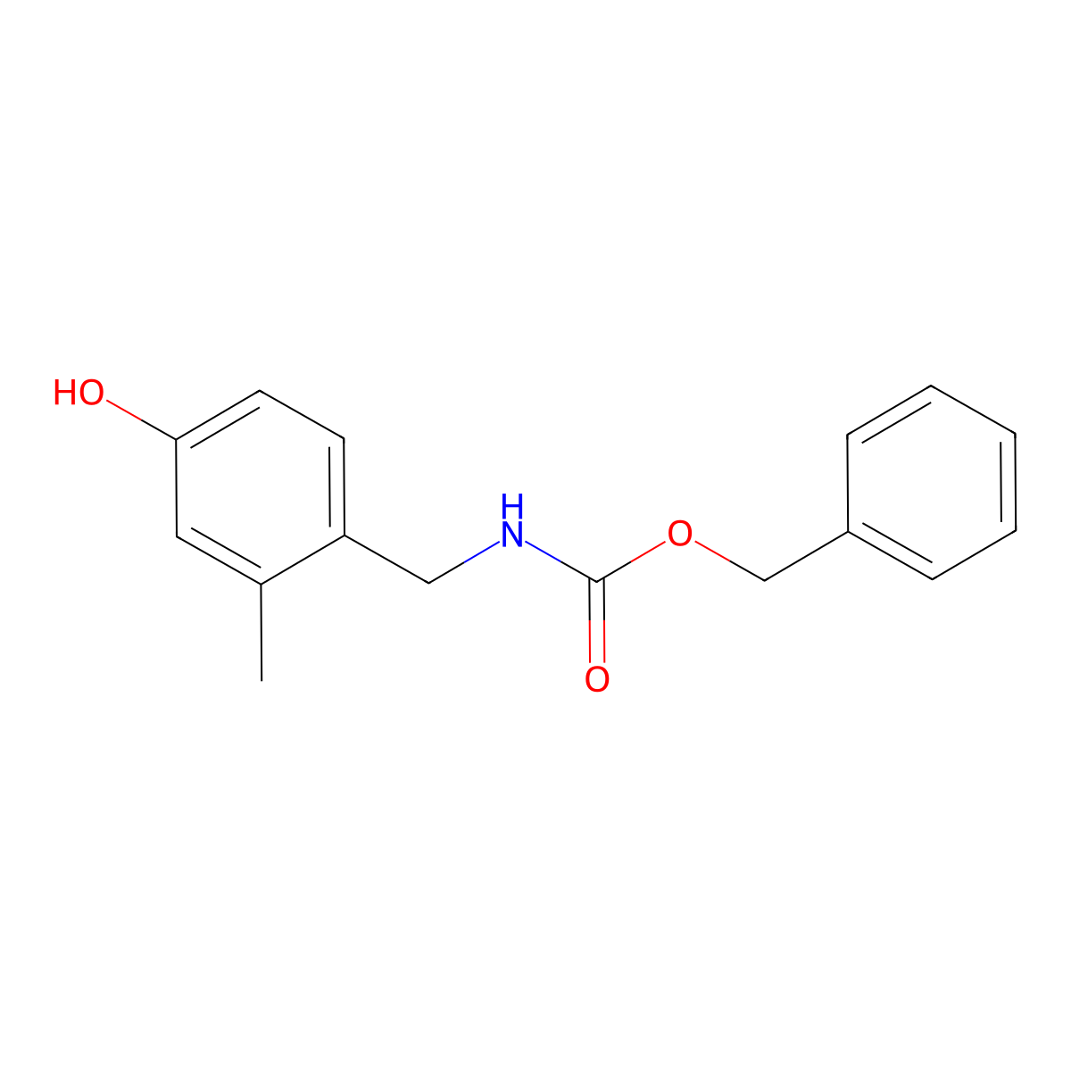 benzyl N-[(4-hydroxy-2-methylphenyl)methyl]carbamate molecular structure, CAS 2680861-47-4