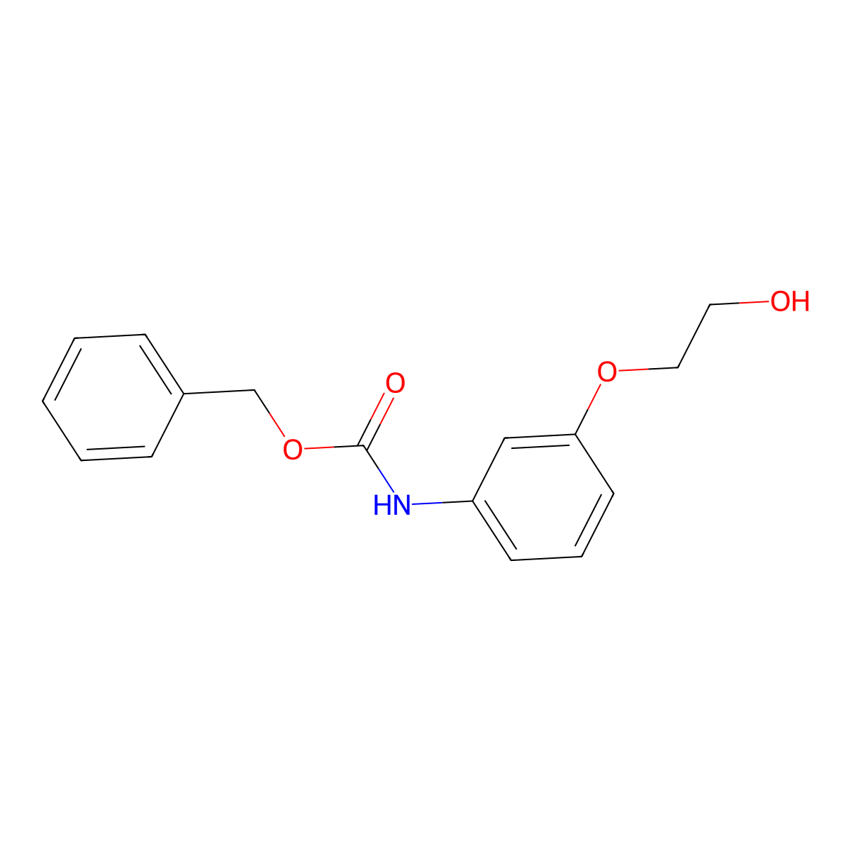 benzyl N-[3-(2-hydroxyethoxy)phenyl]carbamate molecular structure, CAS 2680861-54-3