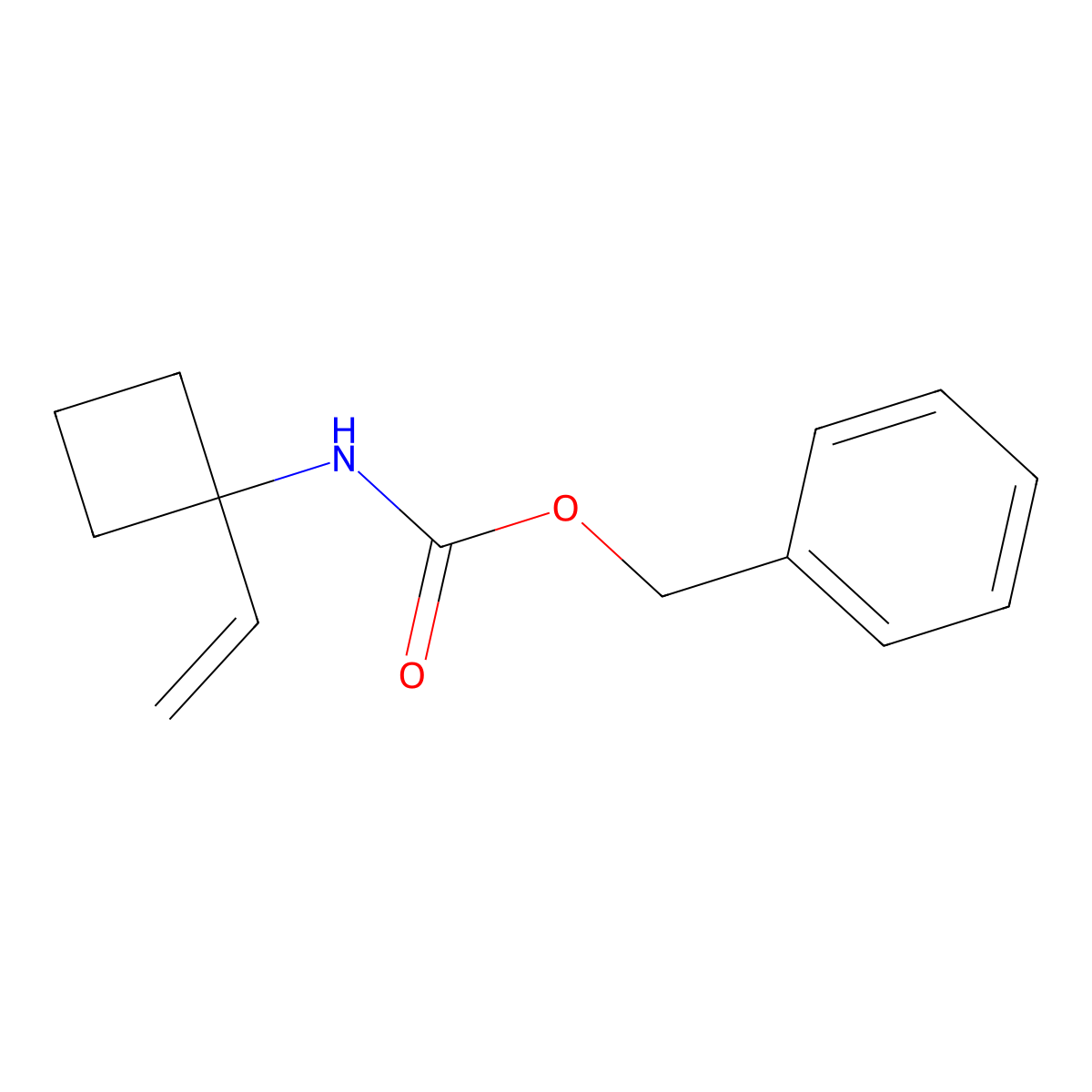 benzyl N-(1-ethenylcyclobutyl)carbamate molecular structure, CAS 2680861-66-7