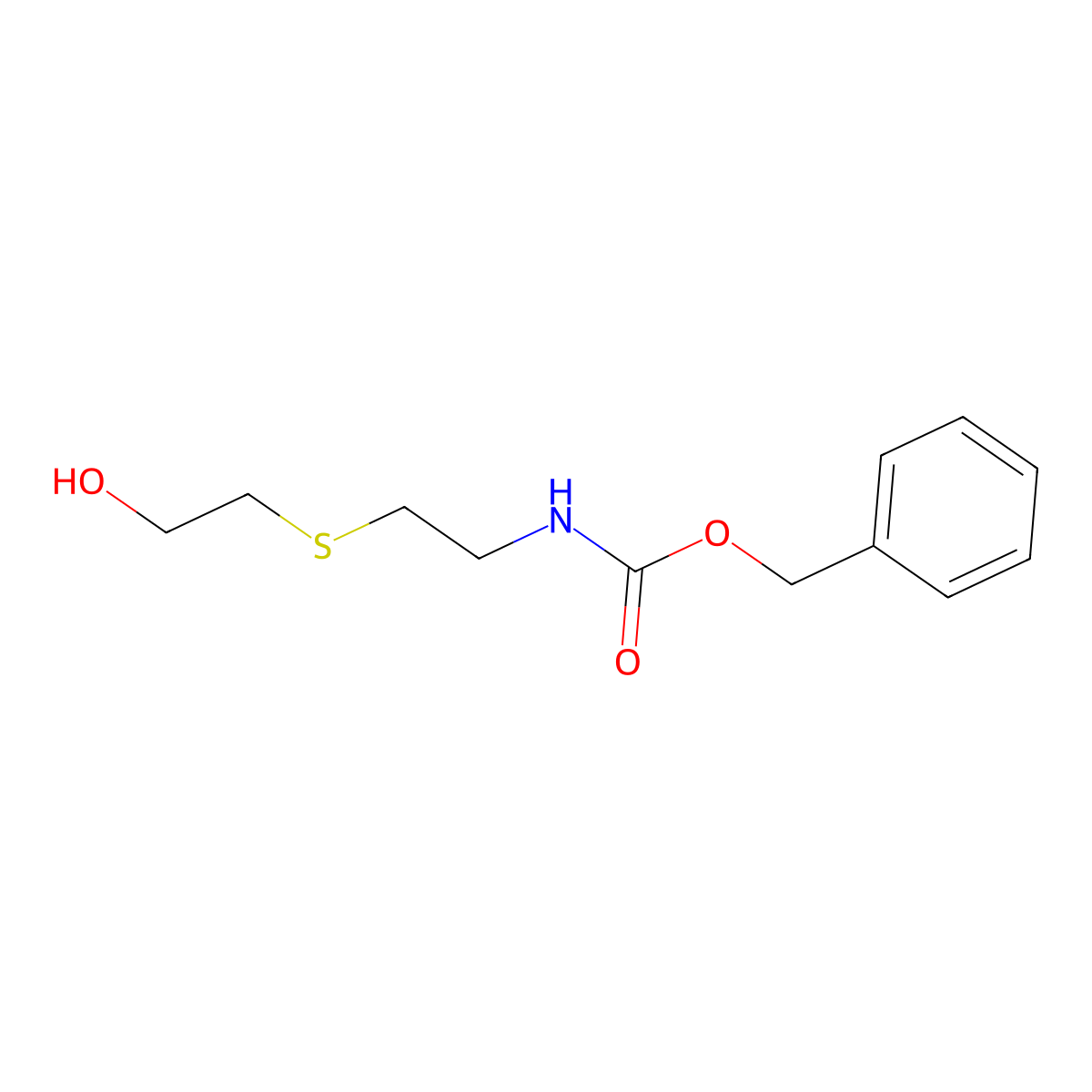 benzyl N-{2-[(2-hydroxyethyl)sulfanyl]ethyl}carbamate molecular structure, CAS 2680861-77-0