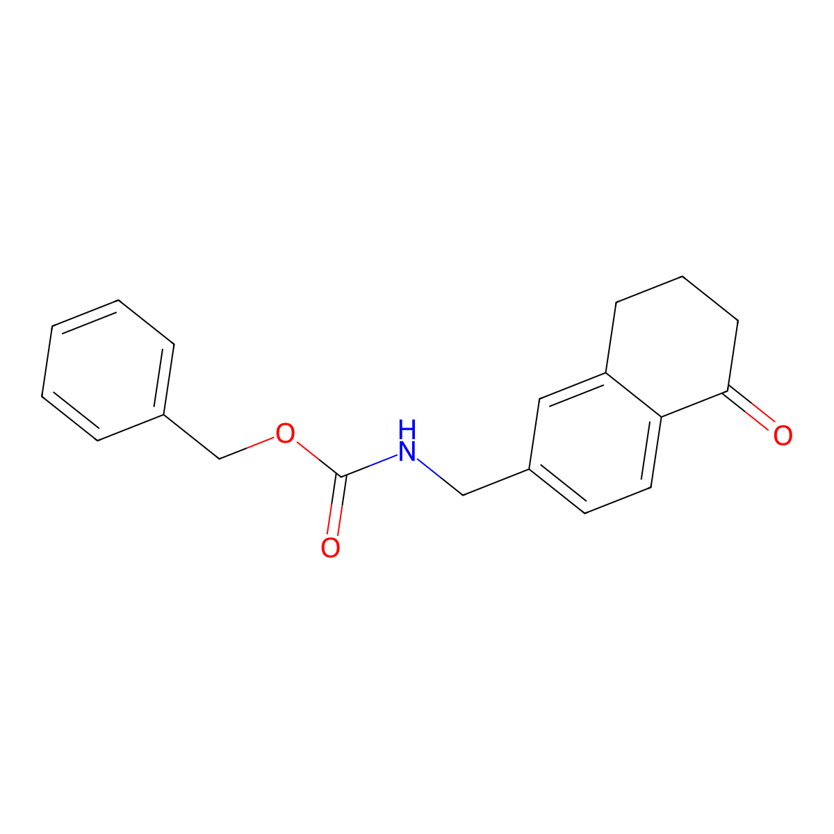 benzyl N-[(5-oxo-5,6,7,8-tetrahydronaphthalen-2-yl)methyl]carbamate molecular structure, CAS 2680861-78-1