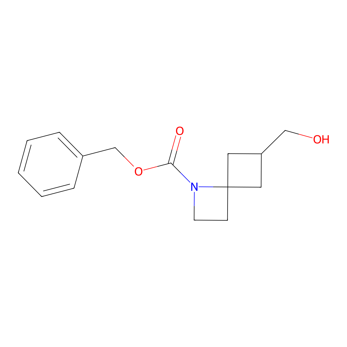 Benzyl6-(hydroxymethyl)-1-azaspiro[3.3]heptane-1-carboxylate molecular structure, CAS 2680861-83-8