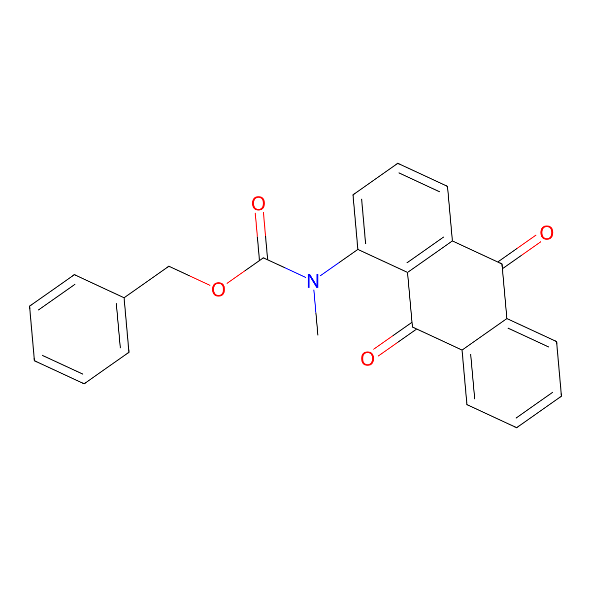 benzyl N-(9,10-dioxo-9,10-dihydroanthracen-1-yl)-N-methylcarbamate molecular structure, CAS 2680861-86-1