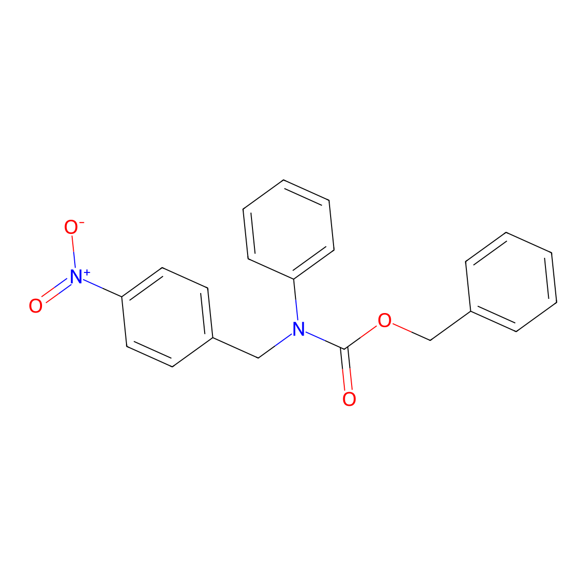 benzyl N-[(4-nitrophenyl)methyl]-N-phenylcarbamate molecular structure, CAS 2680862-23-9