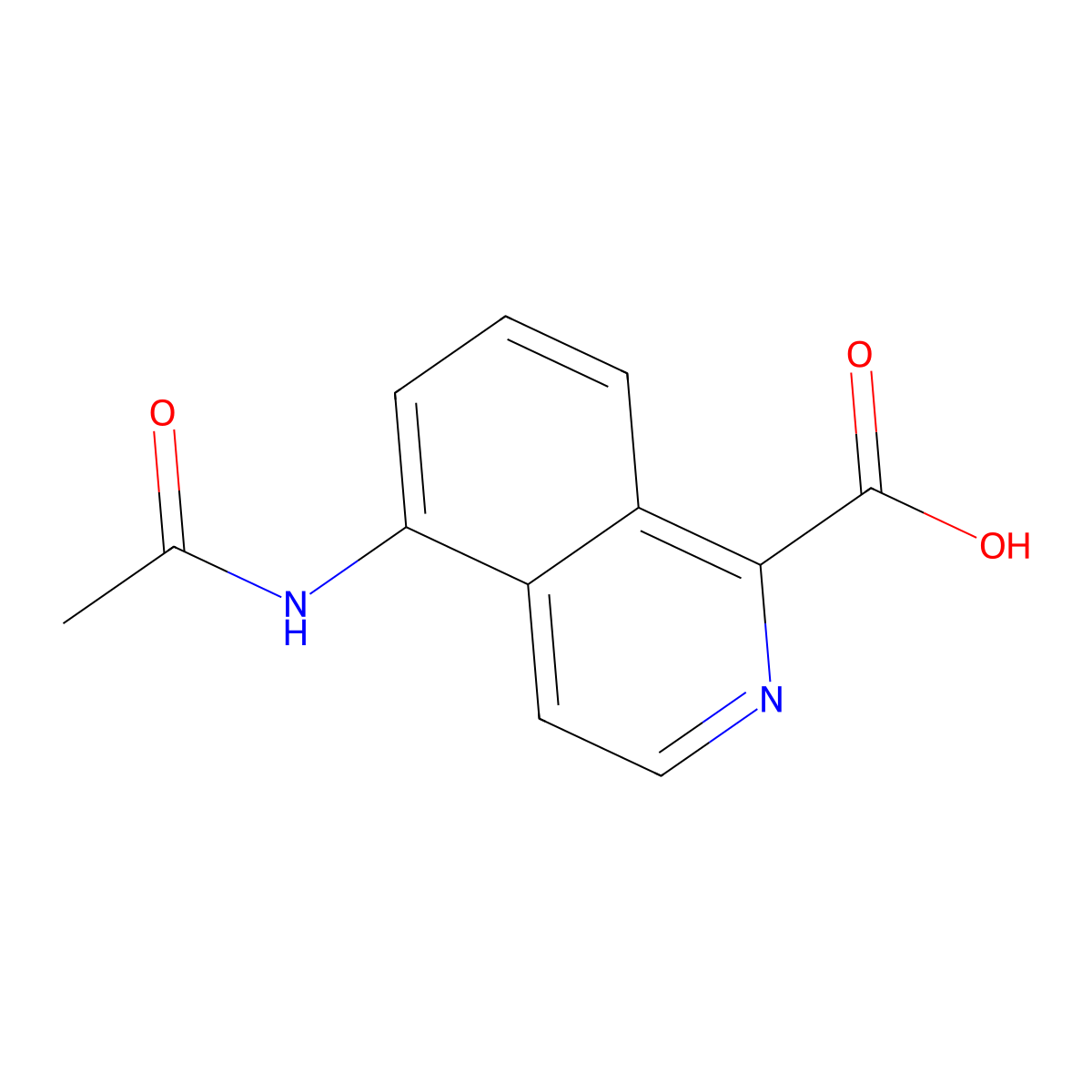 5-Acetamidoisoquinoline-1-carboxylic acid molecular structure, CAS 2680862-28-4