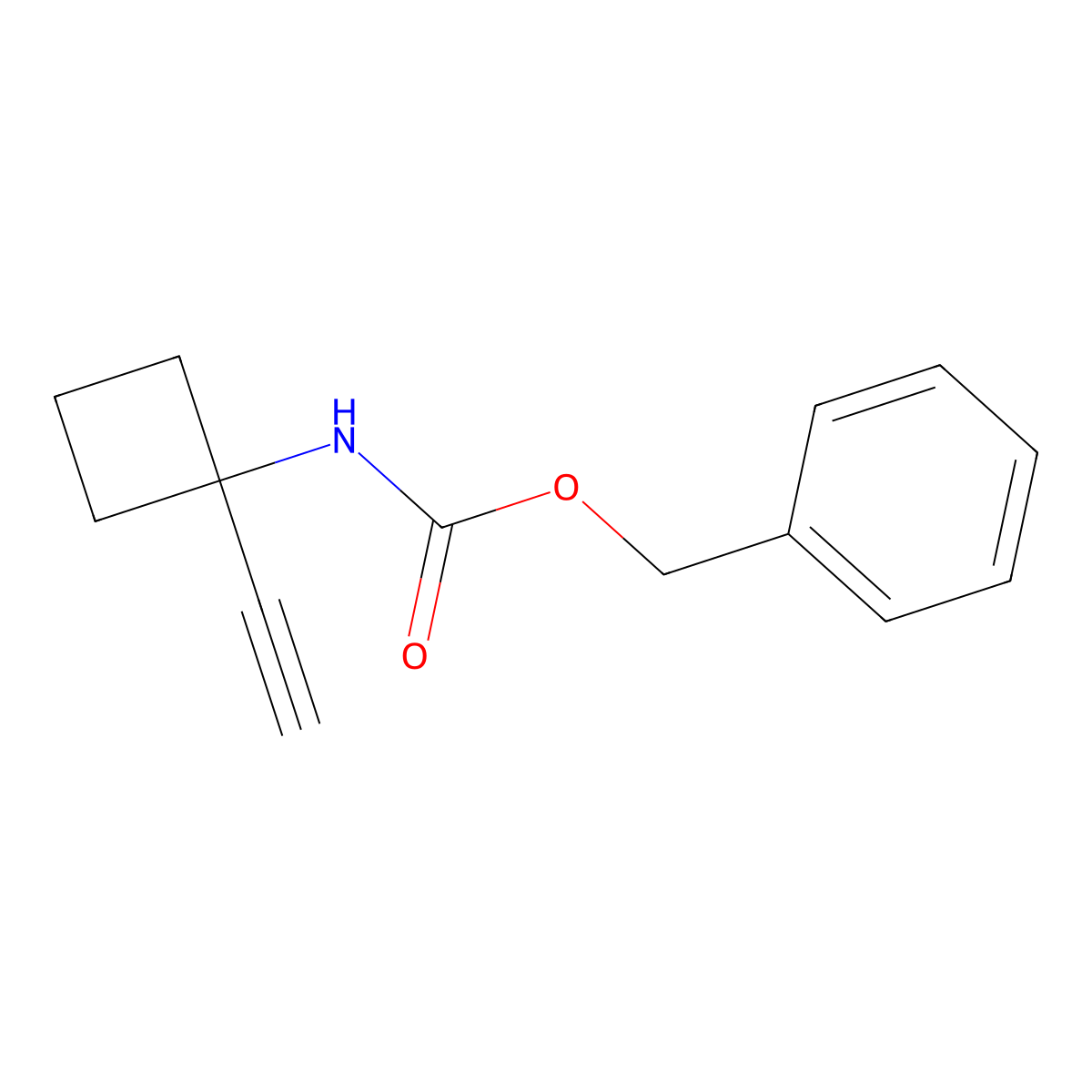 benzyl N-(1-ethynylcyclobutyl)carbamate molecular structure, CAS 2680862-31-9