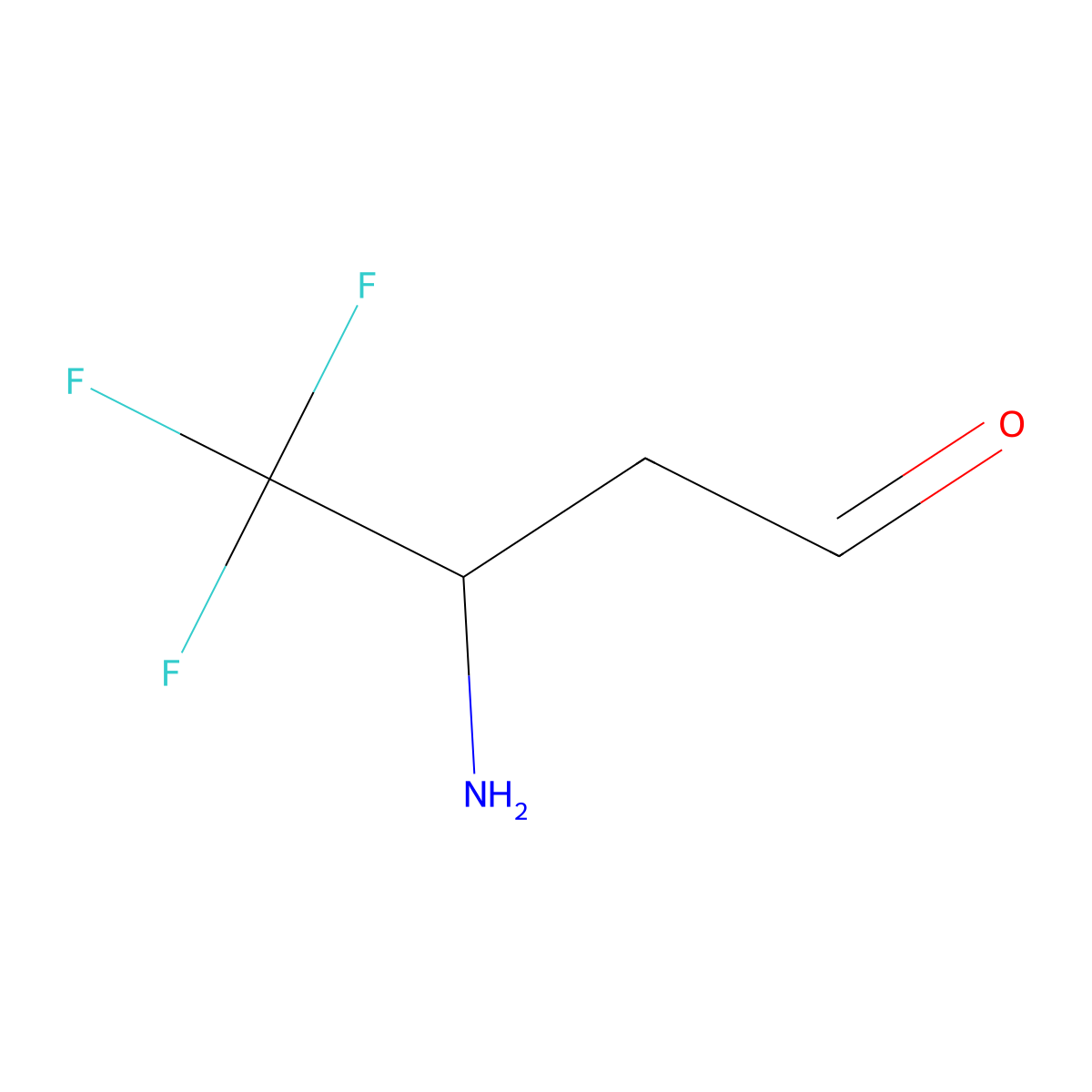 3-Amino-4,4,4-trifluorobutanal molecular structure, CAS 2680862-35-3
