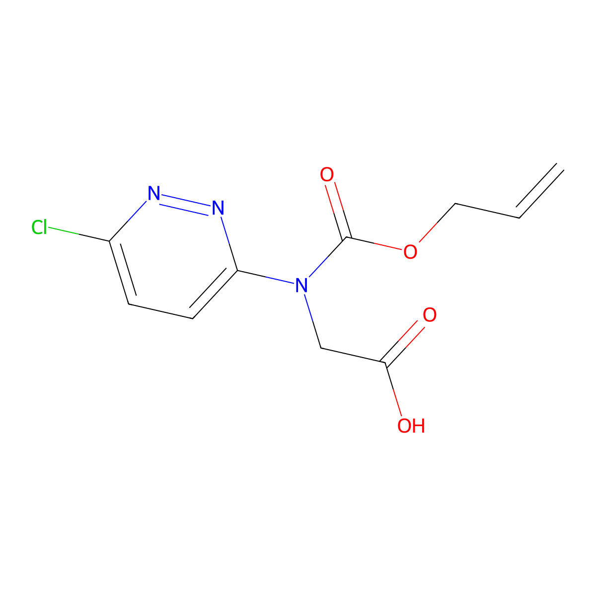 2-[(6-Chloropyridazin-3-yl)[(prop-2-en-1-yloxy)carbonyl]amino]acetic acid molecular structure, CAS 2680862-52-4