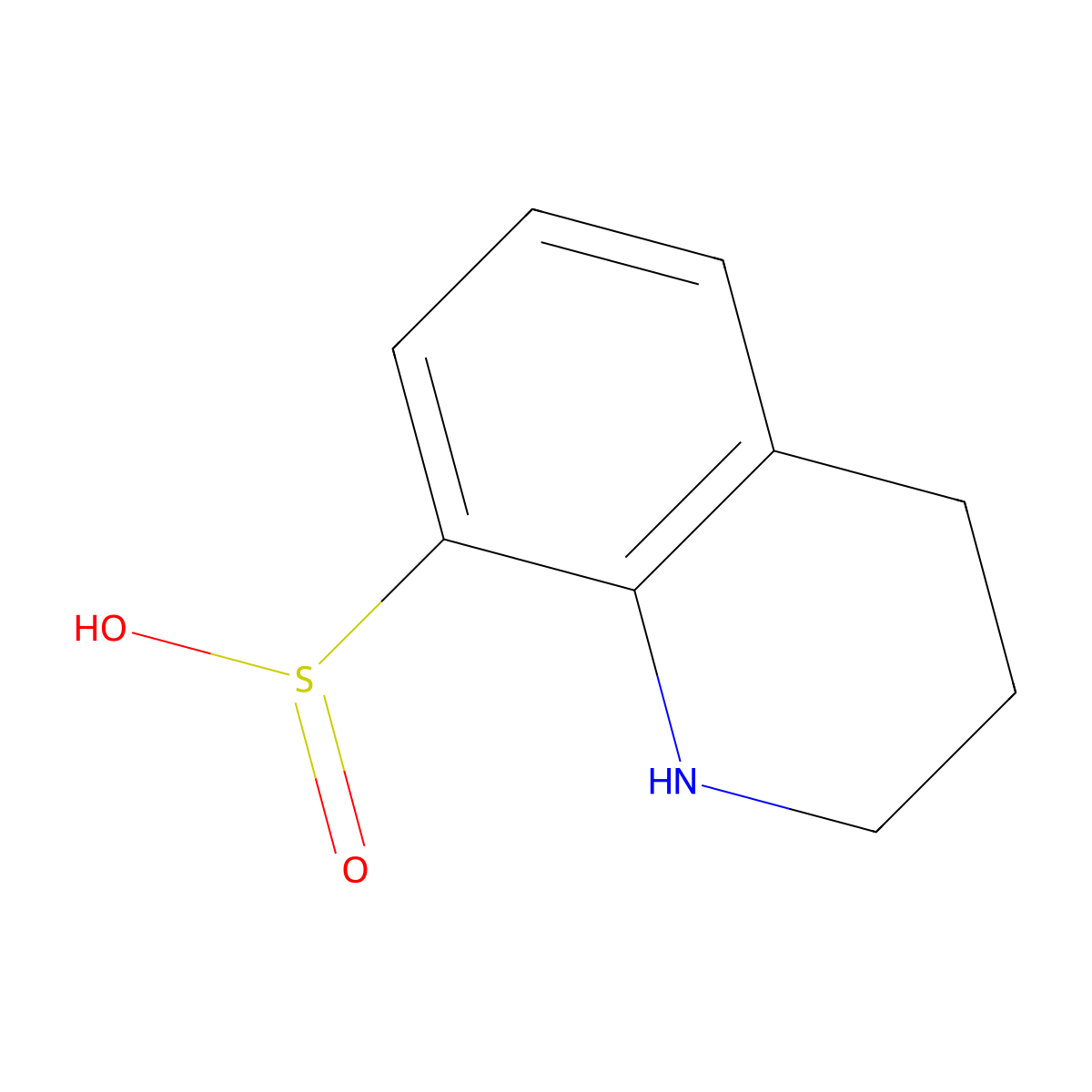1,2,3,4-Tetrahydroquinoline-8-sulfinic acid molecular structure, CAS 2680862-63-7