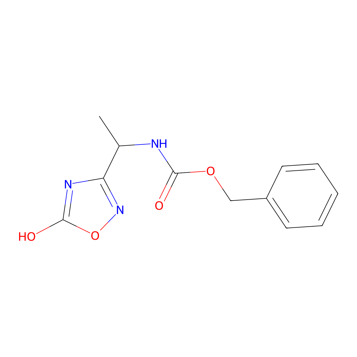 benzyl N-[1-(5-hydroxy-1,2,4-oxadiazol-3-yl)ethyl]carbamate molecular structure, CAS 2680862-99-9